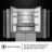 Kitchen Fit RQ5P605NSVE – Frigorífico Americano 4 Puertas  Kitchen Fit, Clase E, Capacidad 591L, Color Cristal Inox
