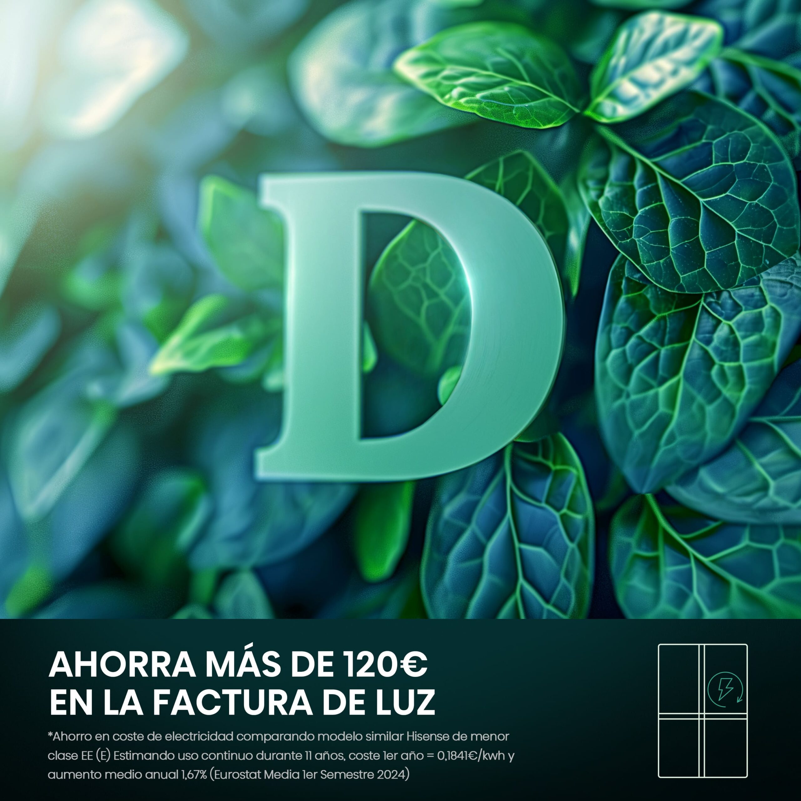 Hisense - RQ5P470SAID – Frigorífico Americano 4 Puertas, Clase D , 483L, Inox