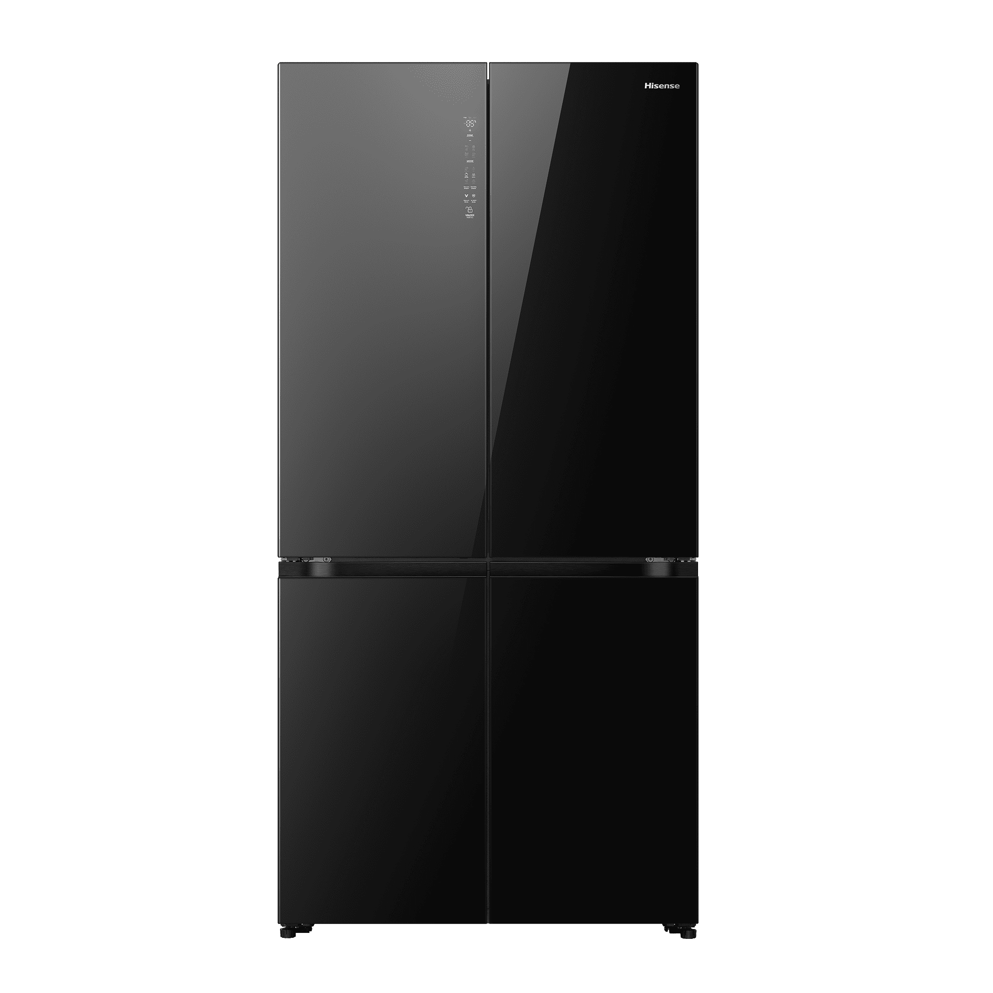 Hisense - RQ768N4GBE – Americano 4 Puertas De Libre Instalación Kitchen Fit, Clase E, Capacidad 591L, Color Cristal Negro