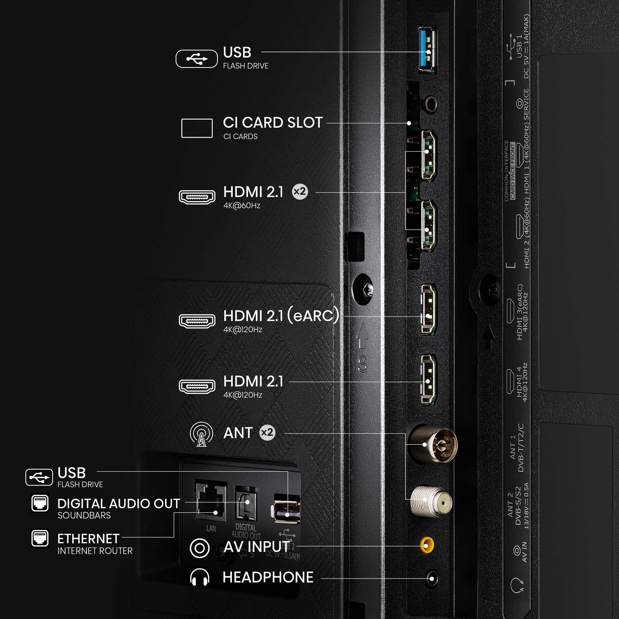 Hisense - Serie A85N OLED TV, Negros infinitos, 120 Hz, Solución HDR total
