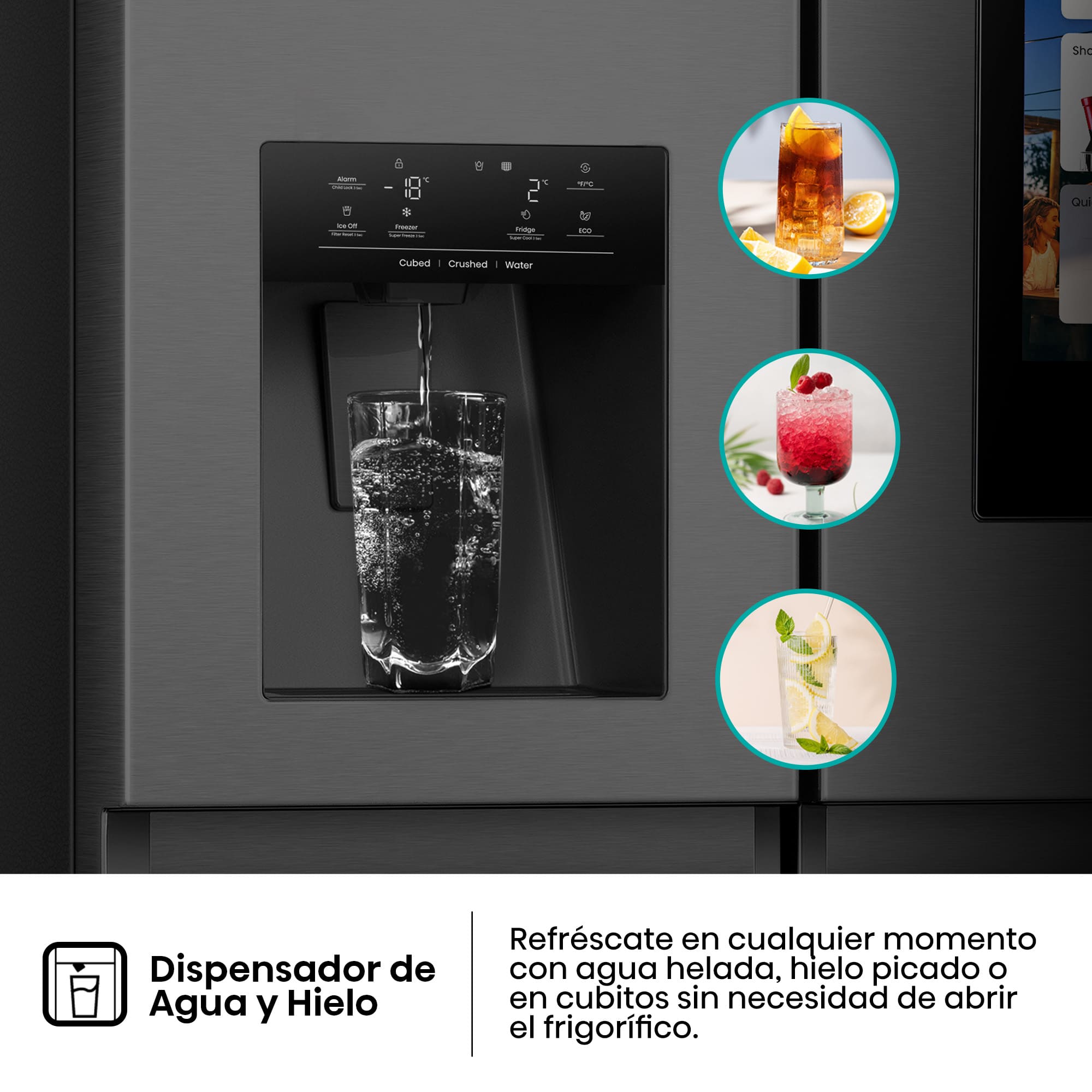 Hisense - RS9P628GPFE – Americano Side By Side De Libre Instalación, Clase E, Capacidad 614L, Color Negro