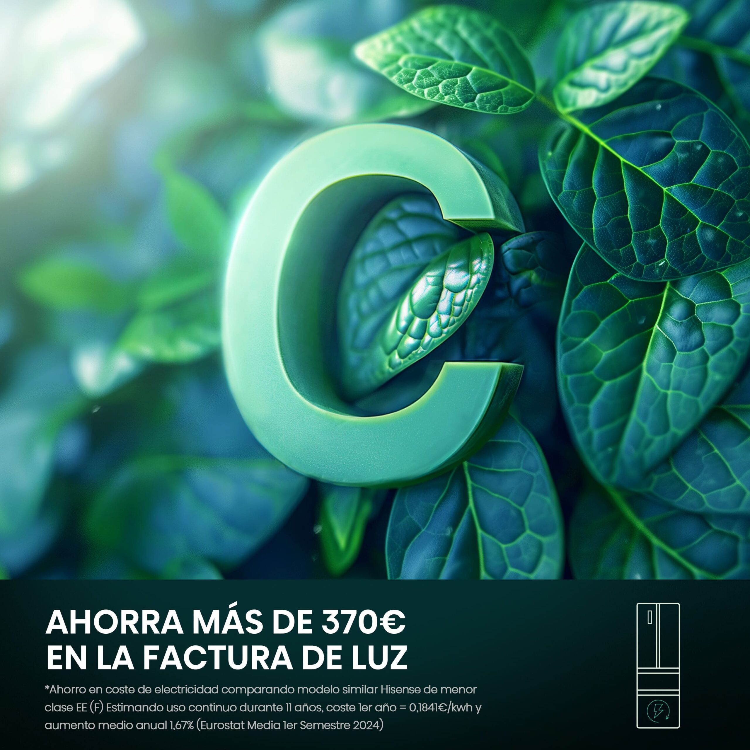 Hisense - RF632N4AIC1 – Frigorífico Combi Cajón Frances, Clase C , Capacidad 485L, Color Inox