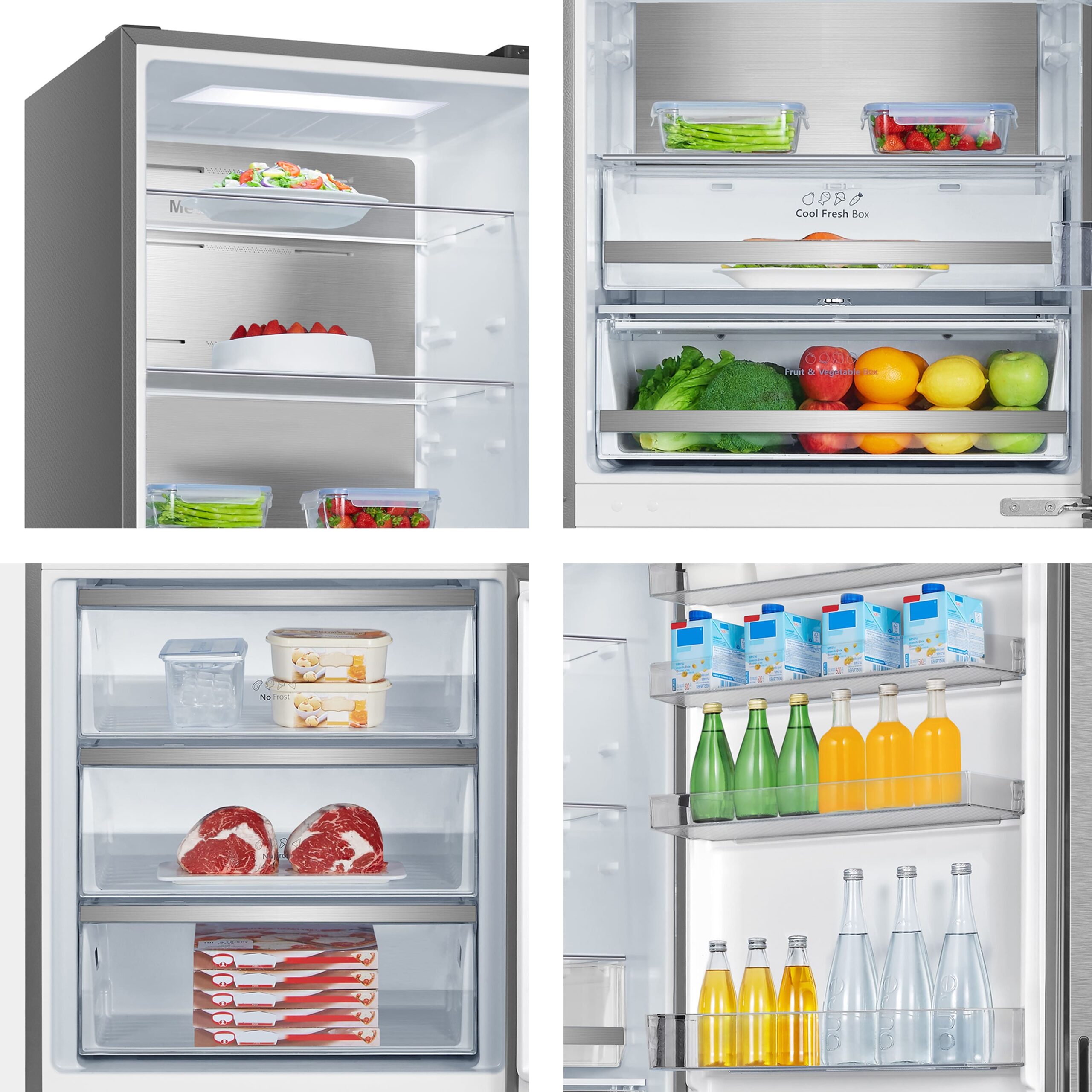 Hisense - RB645N4BIC – Frigorífico Combi 2 Puertas, Clase C, Capacidad 495L, Color Inox