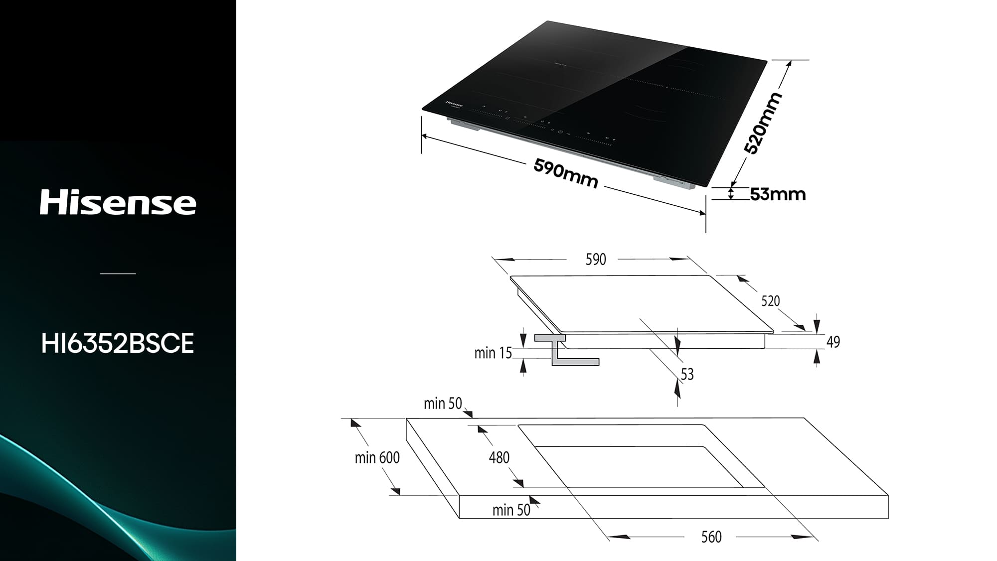 tamaño + instalación