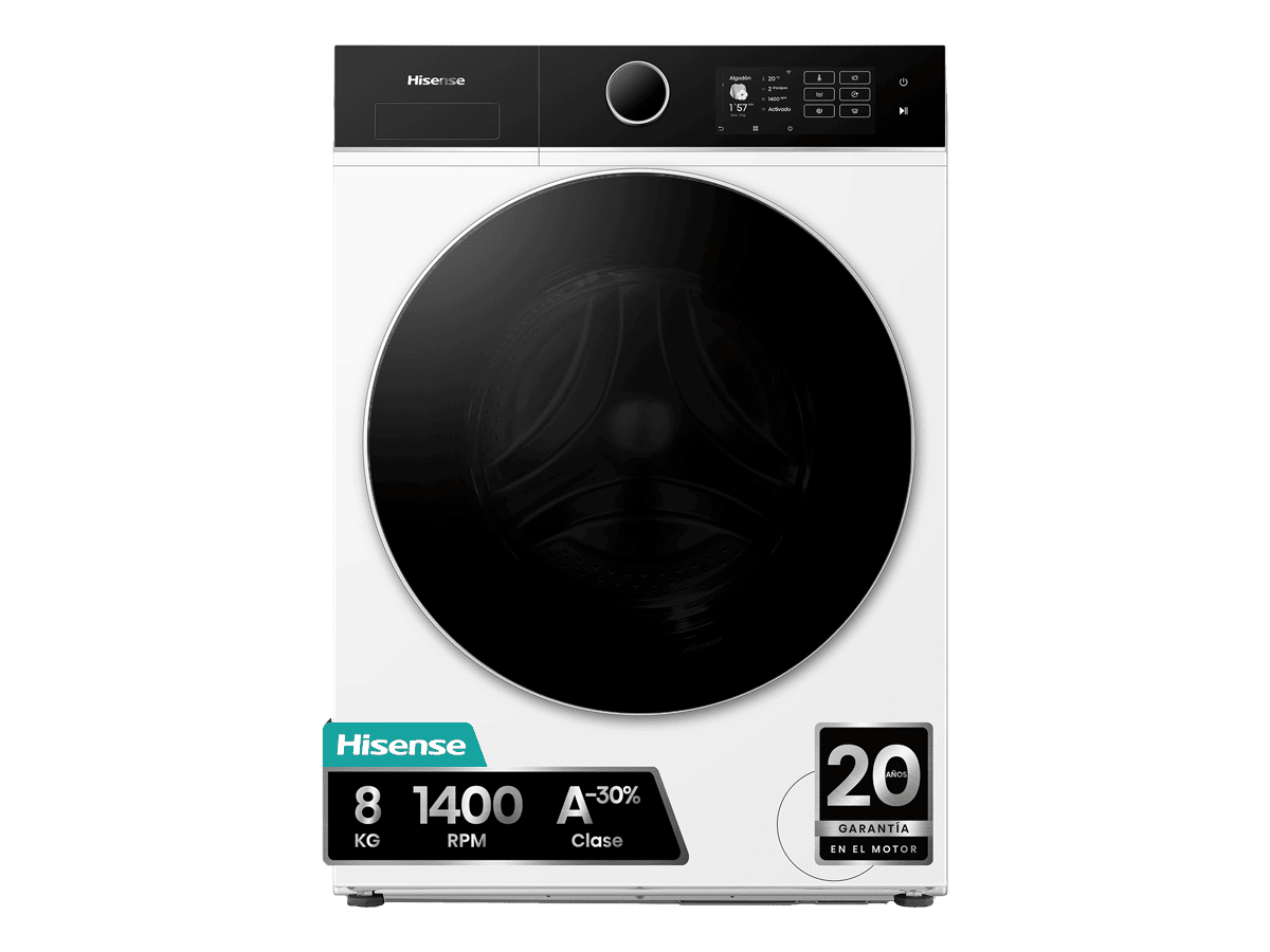 WF5I8043BWF - Lavadora De Libre Instalación, A-30% (ECO 40-60ºC), 8 kg , 1400 rpm, Blanco