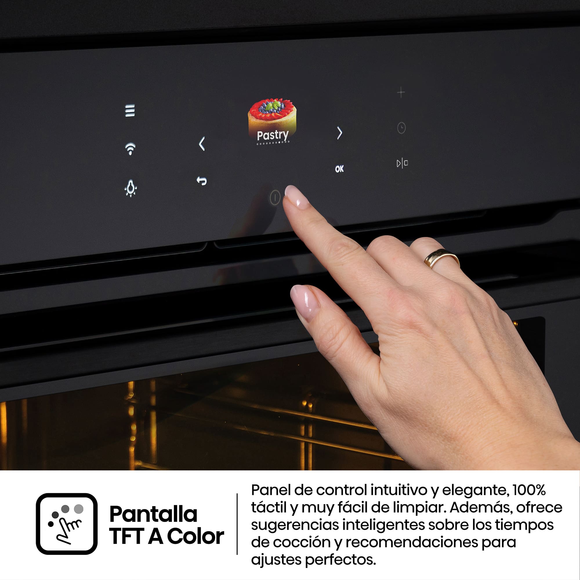 Hisense - BIM406A8B – Horno Combi MWO Integrable, Capacidad 50L, Color Cristal Negro