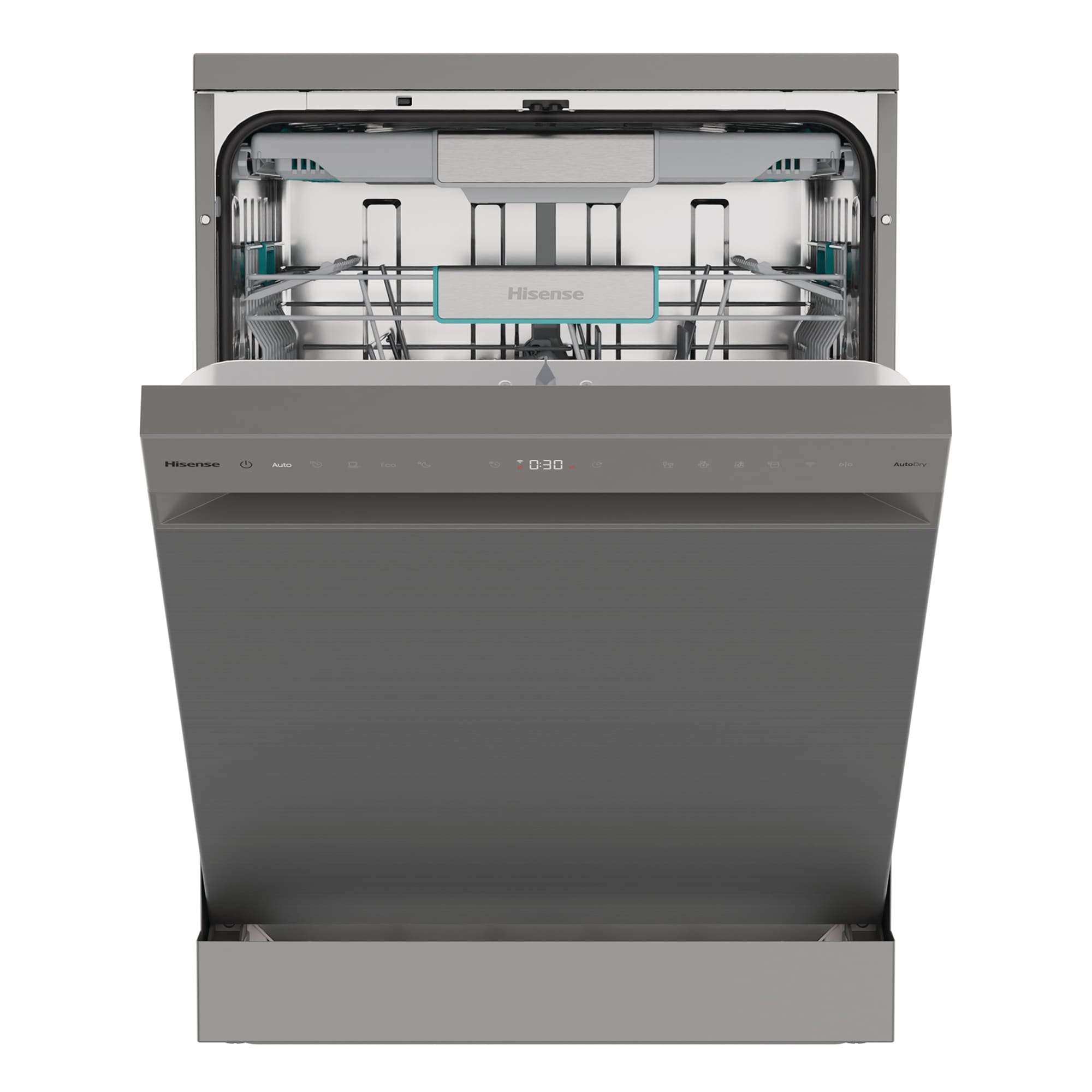Hisense - HS673A90X – Lavavajillas 60cm de Libre Instalación, Clase A, Capacidad 16 Serv, Color Inox