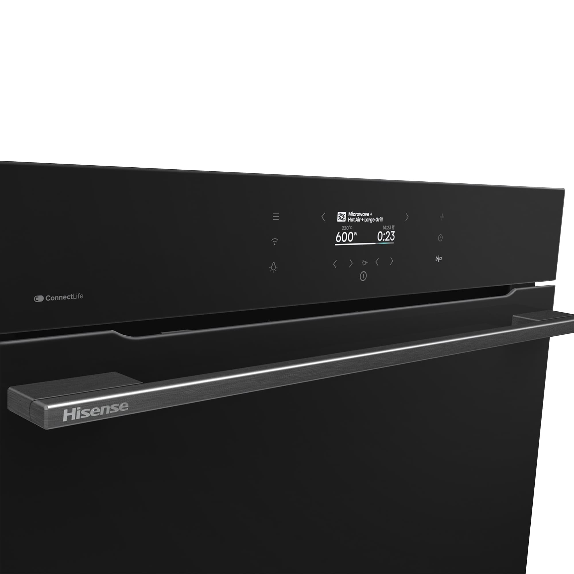 Hisense - BIM406A8B – Horno Combi MWO Integrable, Capacidad 50L, Color Cristal Negro