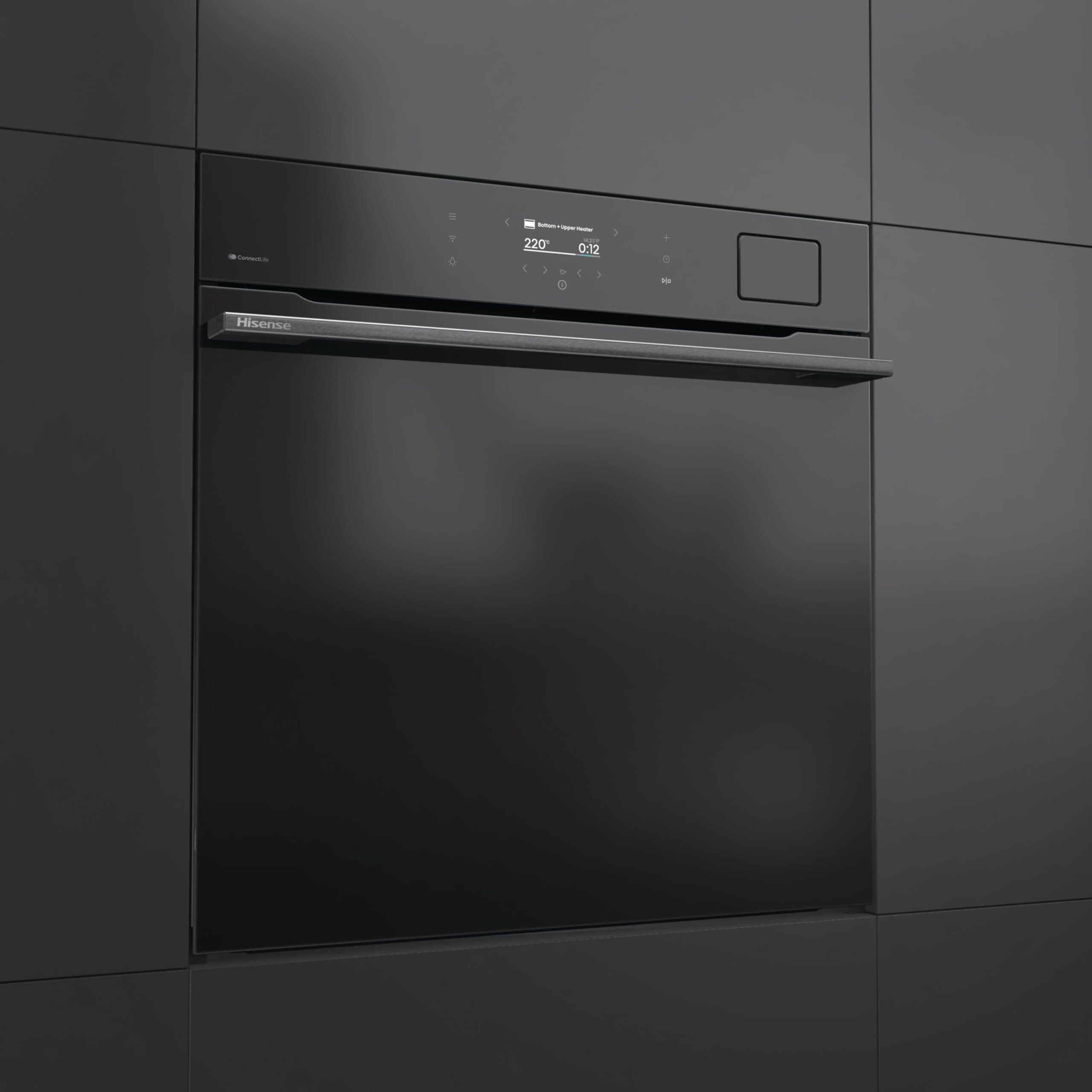 Hisense - BAS614A8B​ – Horno Hidrolítico con Cocción Vapor (Dep. Agua), Clase A+ , Capacidad 77L, Color Negro