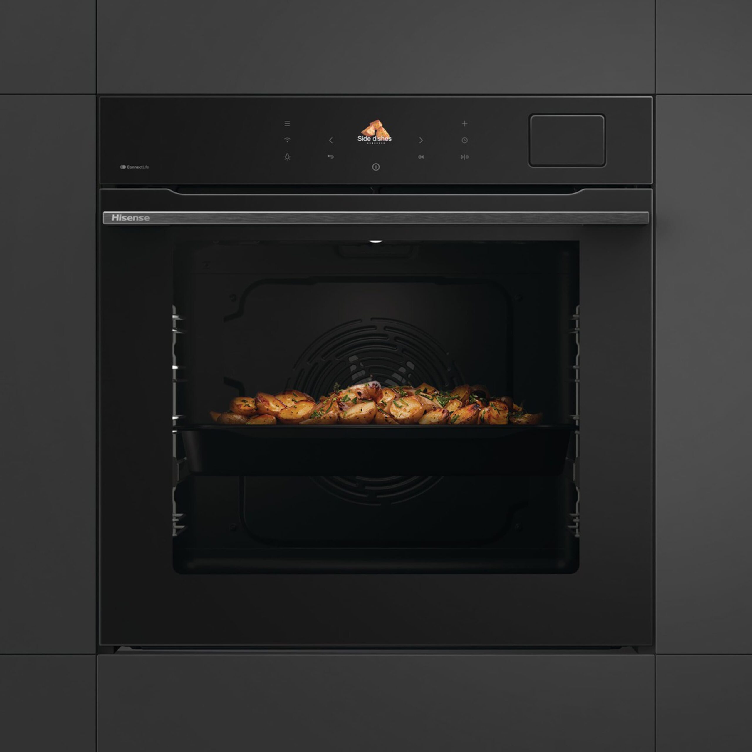 Hisense - BI614P8B – Horno Pirolitico, Clase A+ , Capacidad 77L, Color Negro