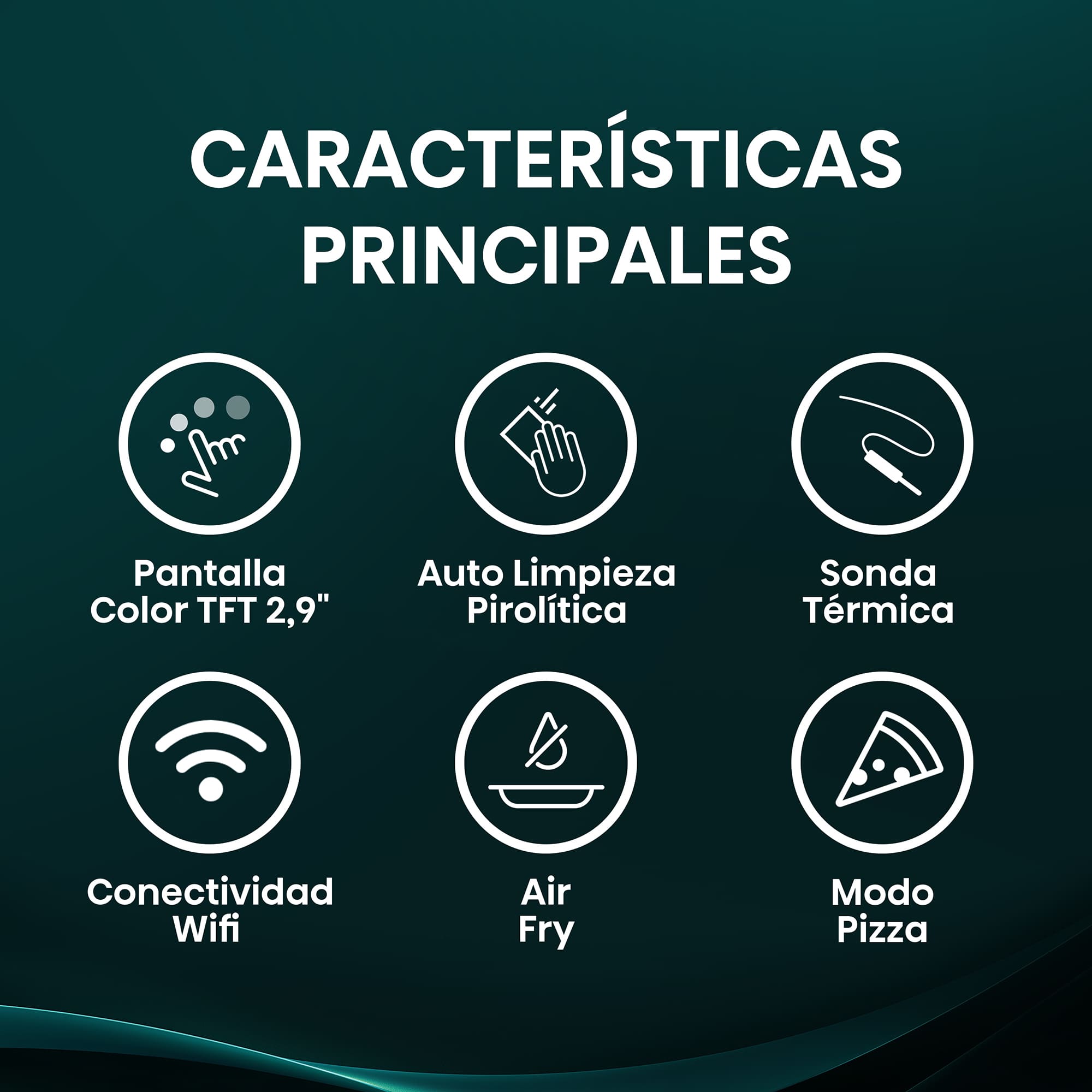 Hisense - BI614P8B – Horno Pirolitico, Clase A+ , Capacidad 77L, Color Negro