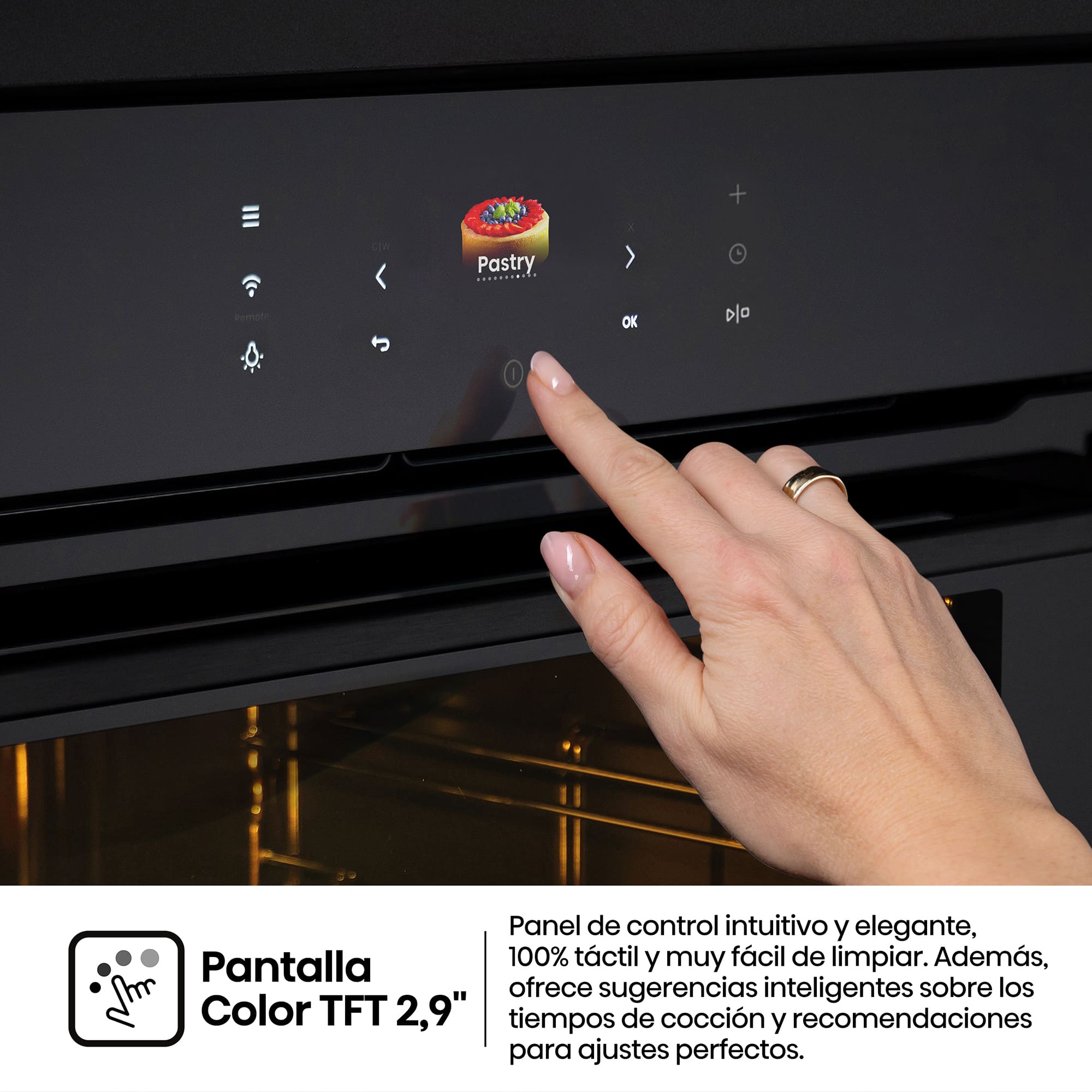 Hisense - BI614P8B – Horno Pirolitico, Clase A+ , Capacidad 77L, Color Negro