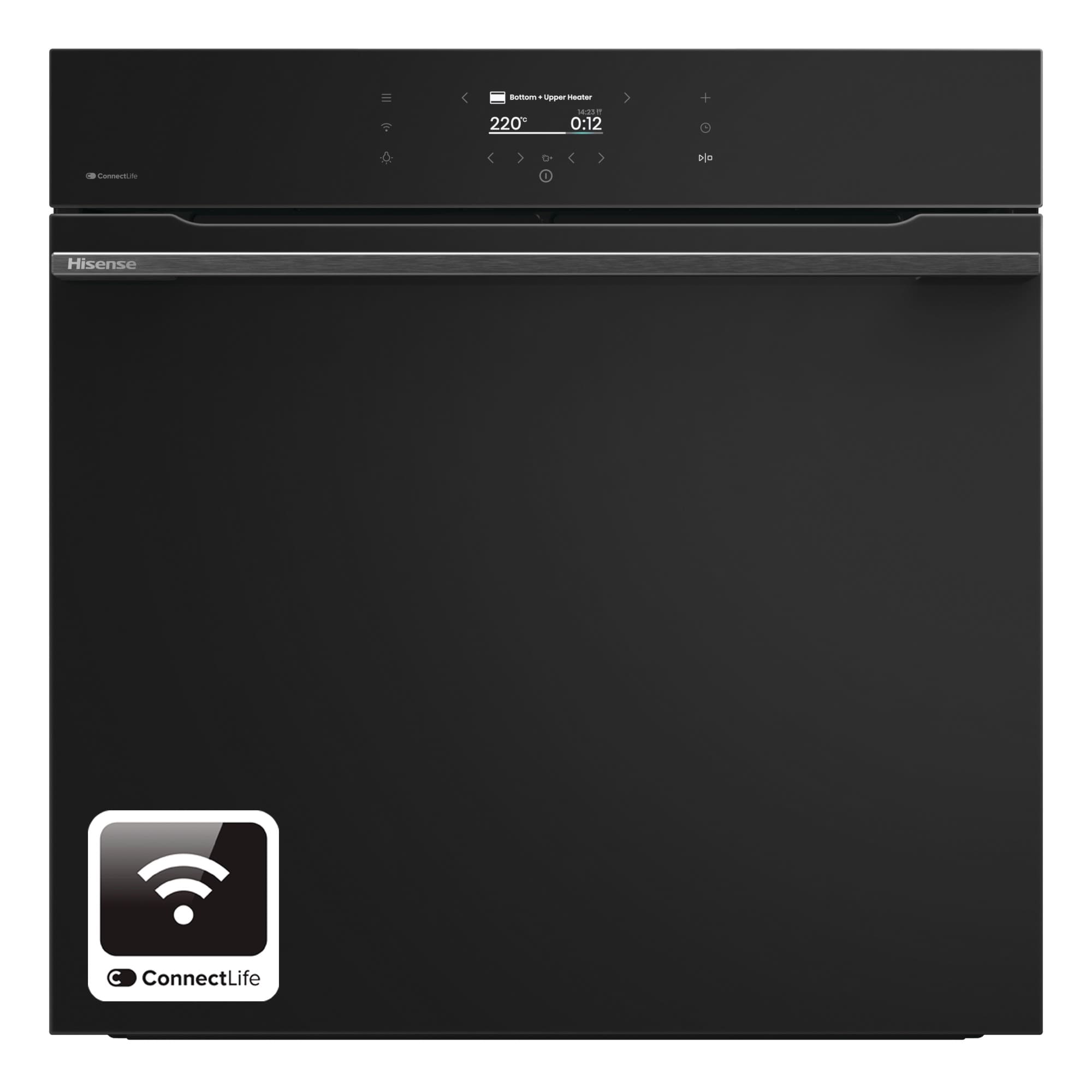 Hisense - BI614P8B – Horno Pirolitico, Clase A+ , Capacidad 77L, Color Negro