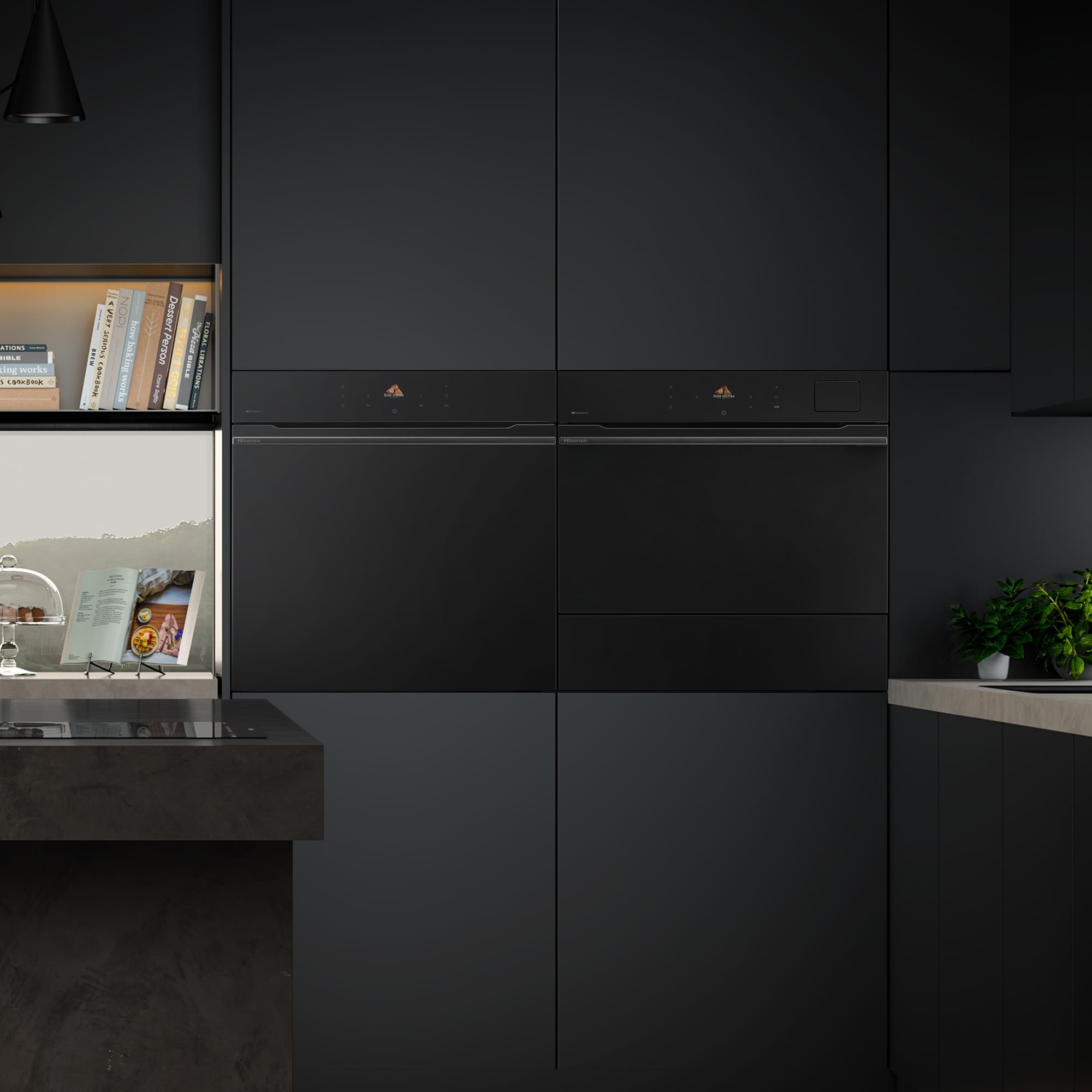 Hisense - BI611A8B – Horno Hidrolítico, Clase A+ , Capacidad 77L, Color Negro