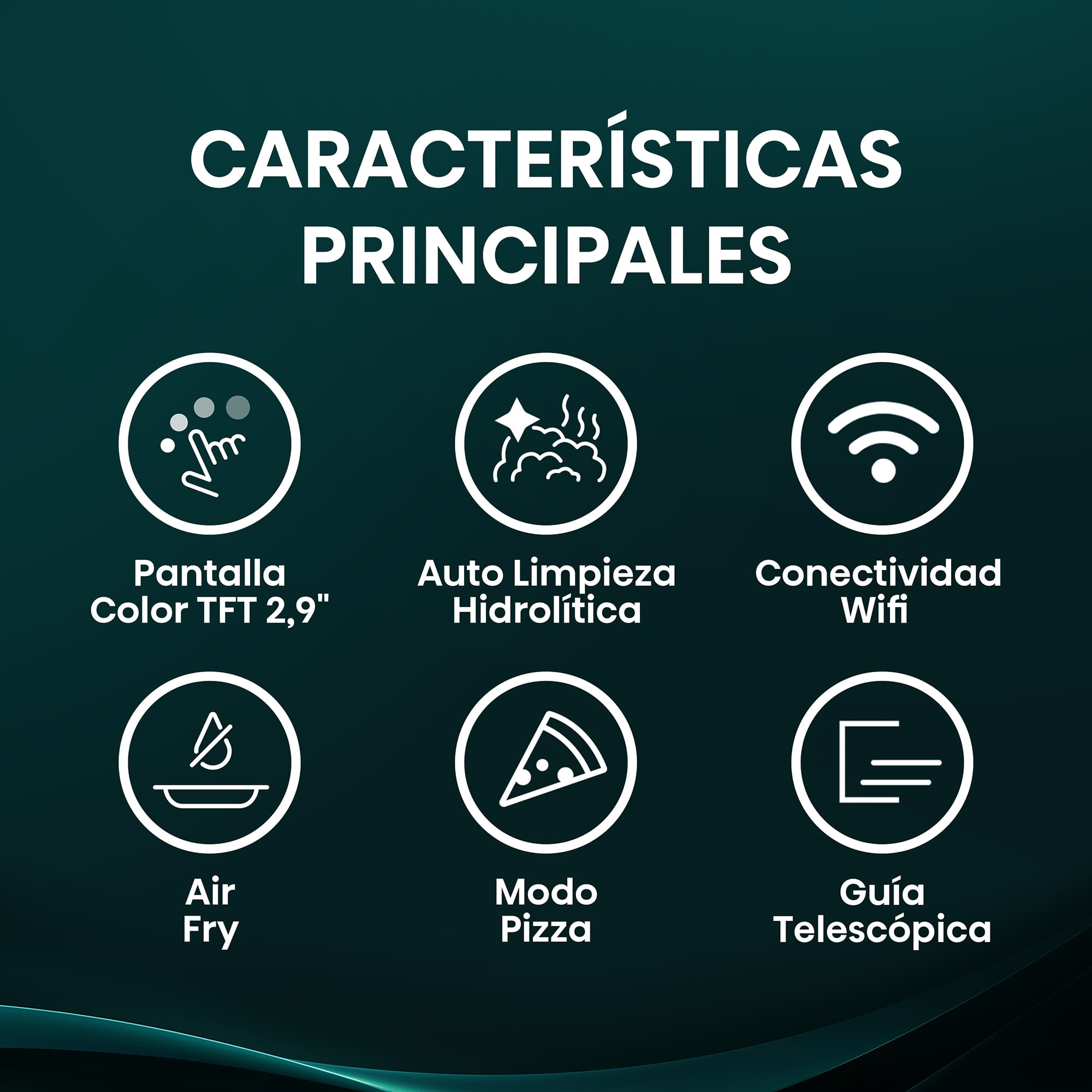 Hisense - BI611A8B – Horno Hidrolítico, Clase A+ , Capacidad 77L, Color Negro