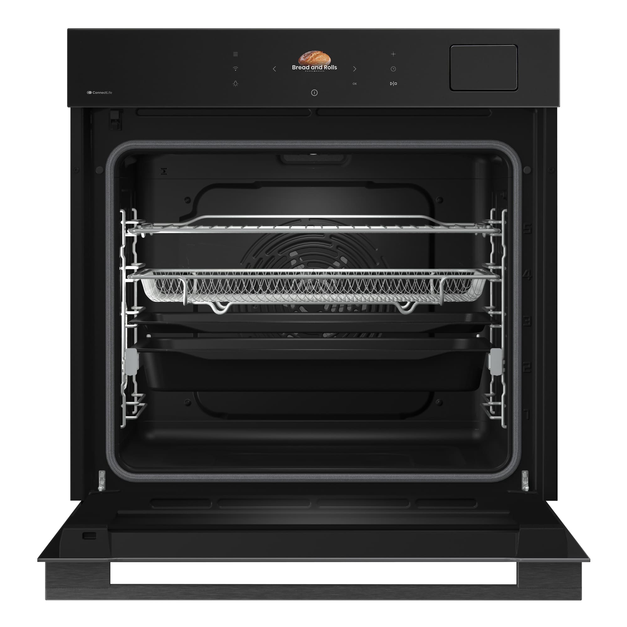 Hisense - BAS614P8B – Horno Pirolitico con Cocción Vapor (Dep. Agua), Clase A+ , Capacidad 77L, Color Negro