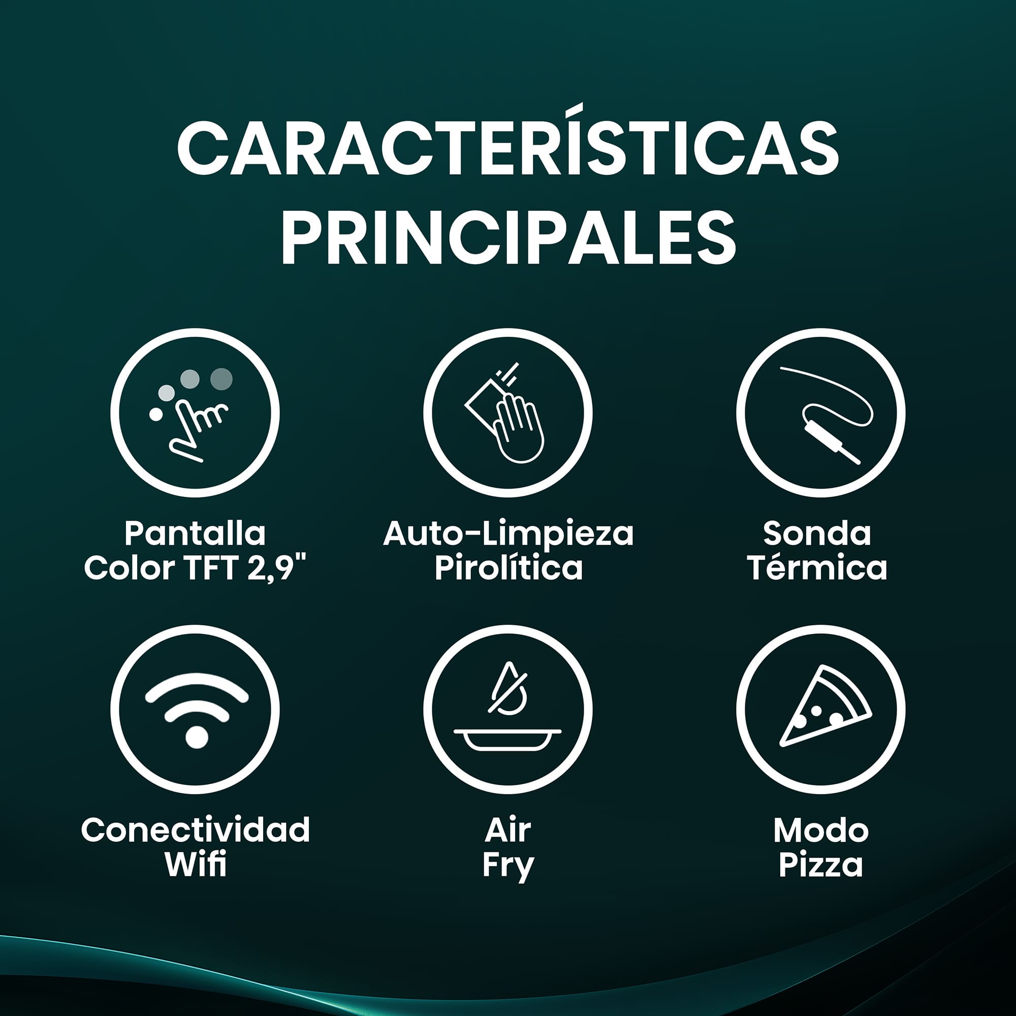 Hisense - BAS614P8B – Horno Pirolitico con Cocción Vapor (Dep. Agua), Clase A+ , Capacidad 77L, Color Negro
