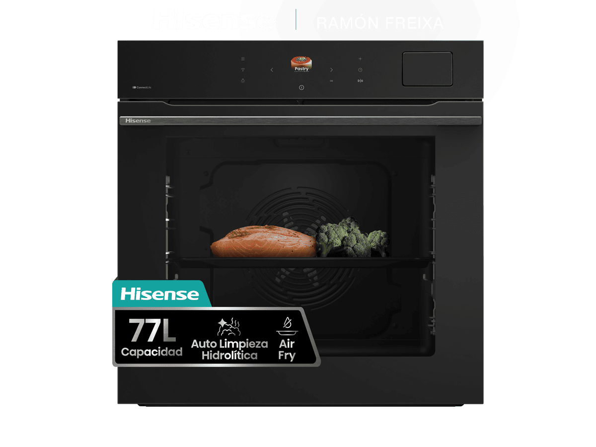 BFS615S8B - Horno 100% Vapor con Cocción 100% Vapor (Dep. Agua), Clase A+ , Capacidad 77L, Color Negro