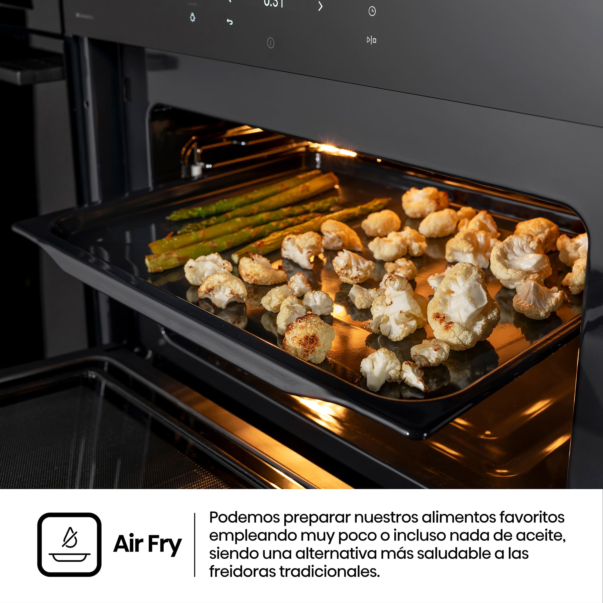 Hisense - BIM406A8B – Horno Combi MWO Integrable, Capacidad 50L, Color Cristal Negro
