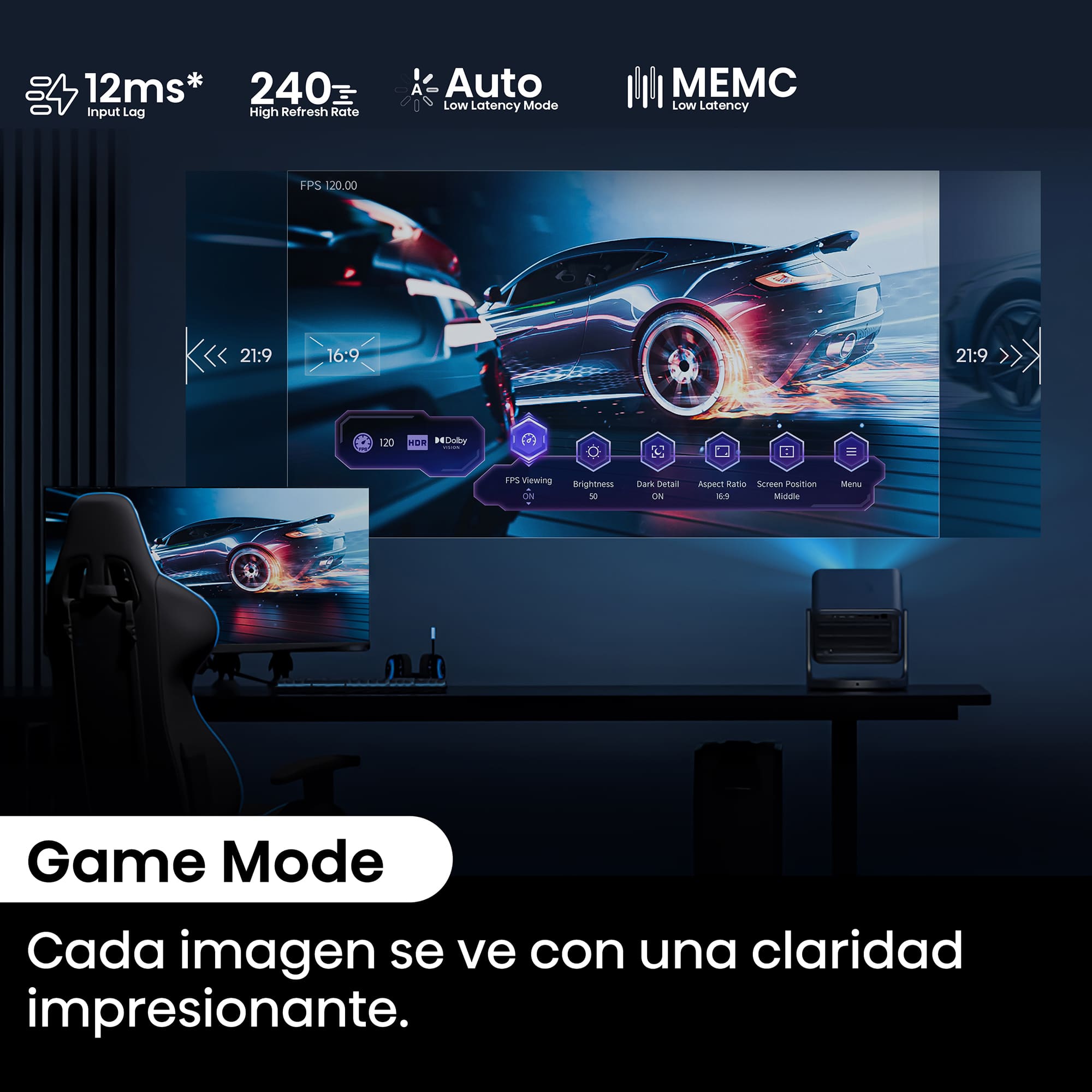 Hisense - Mini Proyector Láser C2 | Real Madrid