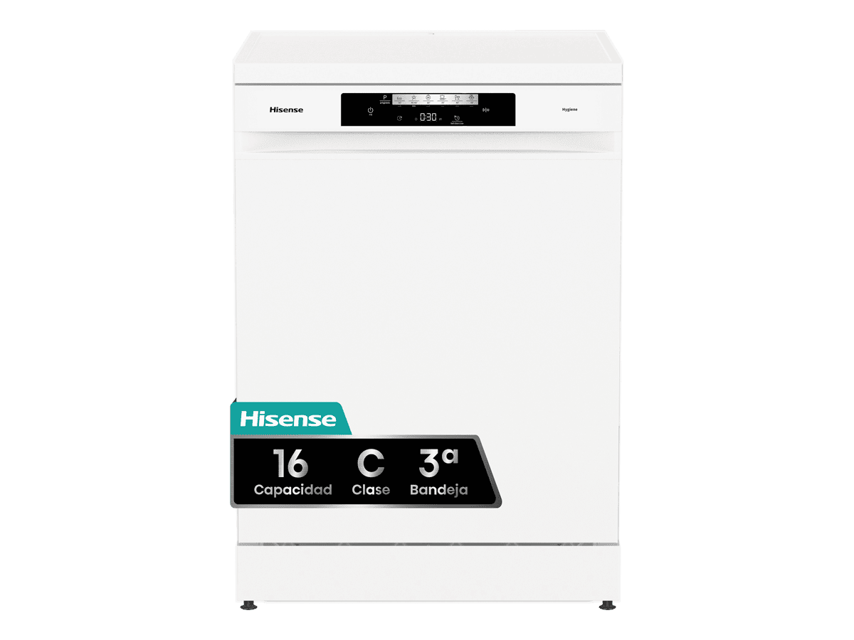 HS643C90W - Lavavajillas 60Cm de Libre Instalación, Clase C , Capacidad 16 servicios, Color Blanco