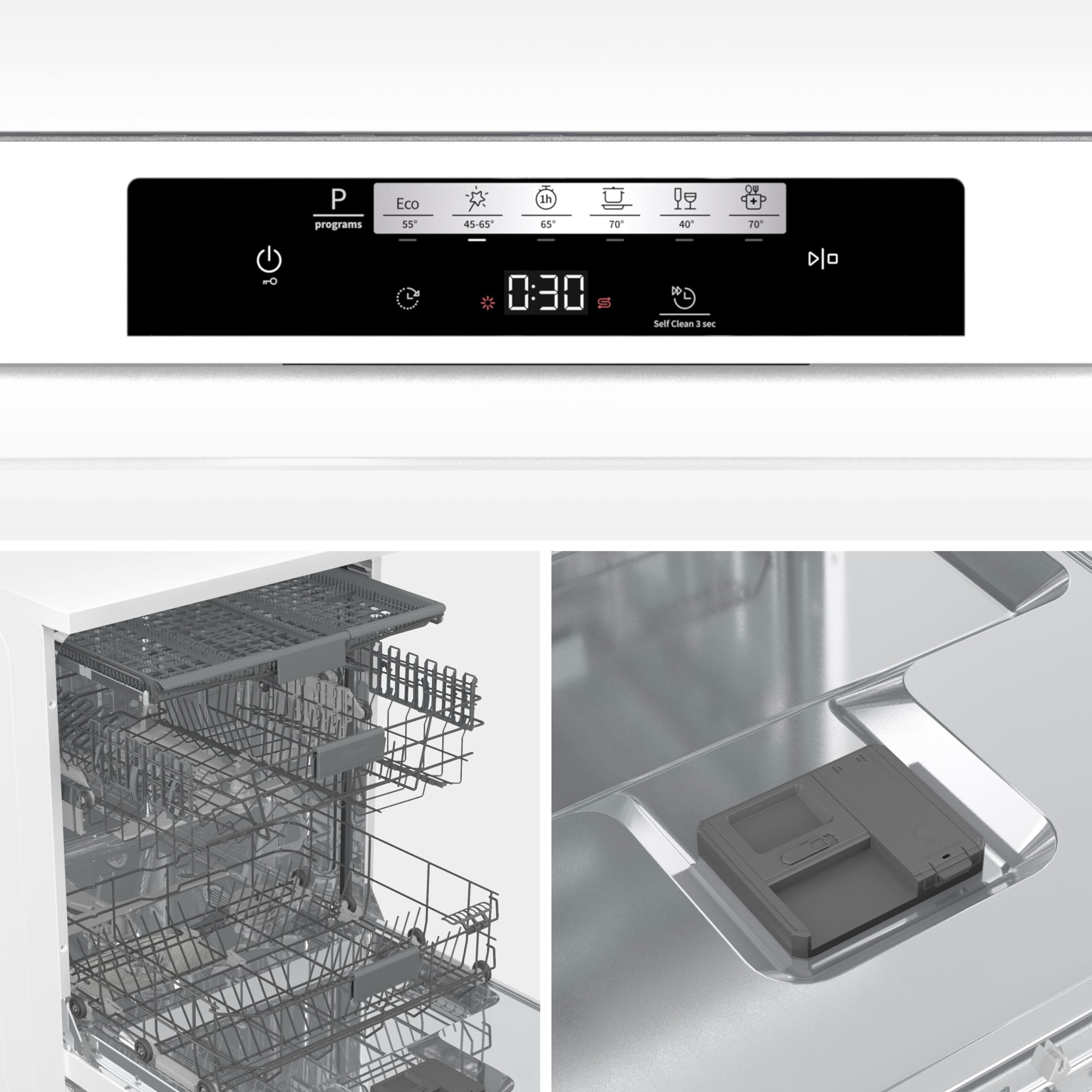 Hisense - HS643C90W – Lavavajillas 60Cm de Libre Instalación, Clase C , Capacidad 16 servicios, Color Blanco