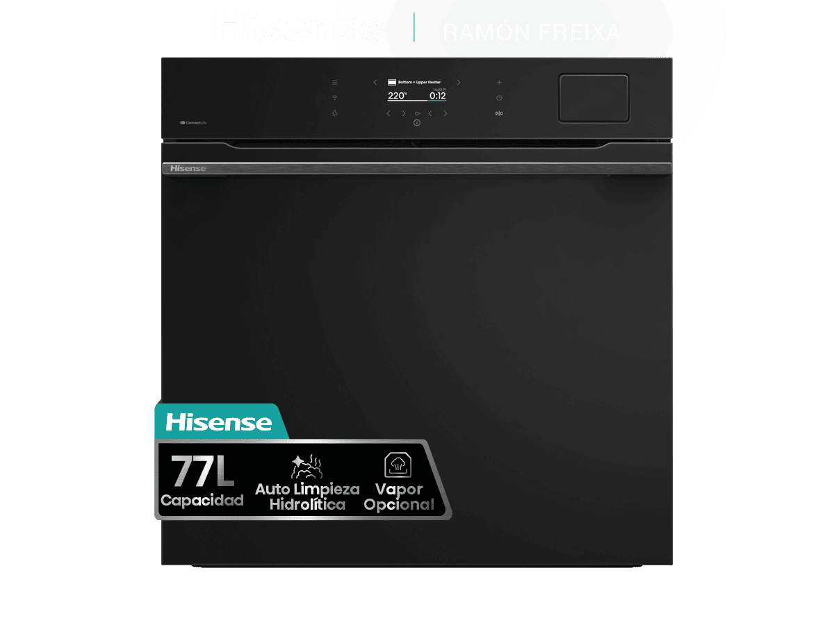 BAS614A8B - Horno Hidrolítico con Cocción Vapor (Dep. Agua), Clase A+ , Capacidad 77L, Color Negro