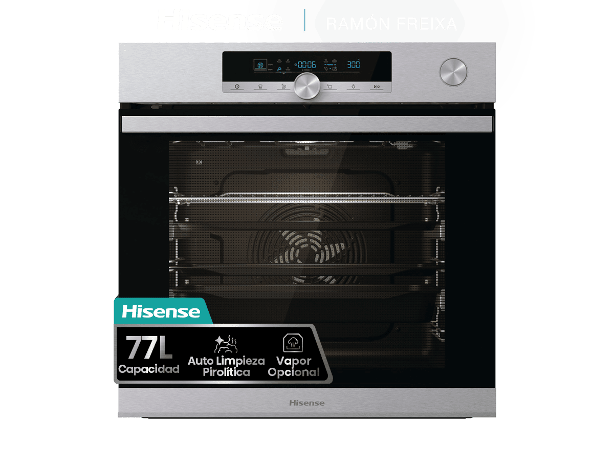 BSA66334PX - Horno Pirolítico, Cocción Vapor Con Depósito, Clase A+, 77L, Inox
