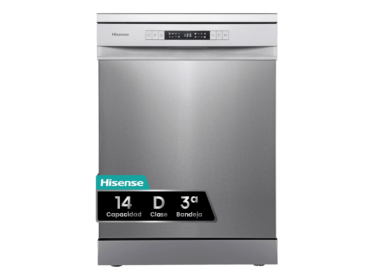 HS623D10X - Lavavajillas 60cm, Libre Instalación, Clase D, 14, Inox