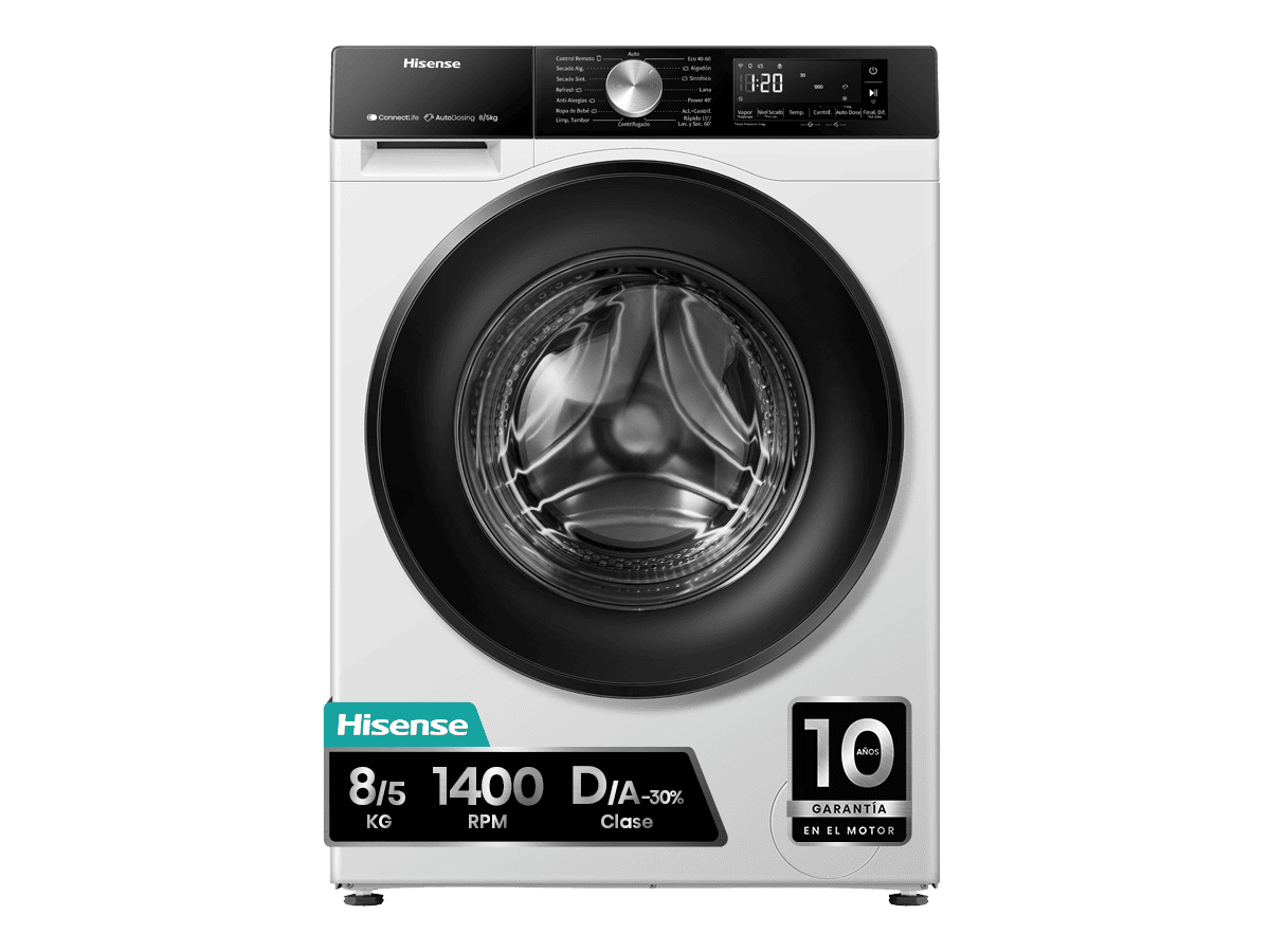 WD3S8045BW3 - Lavasecadora, Clase A, 8 kg/5 kg, 1400 rpm, Blanco
