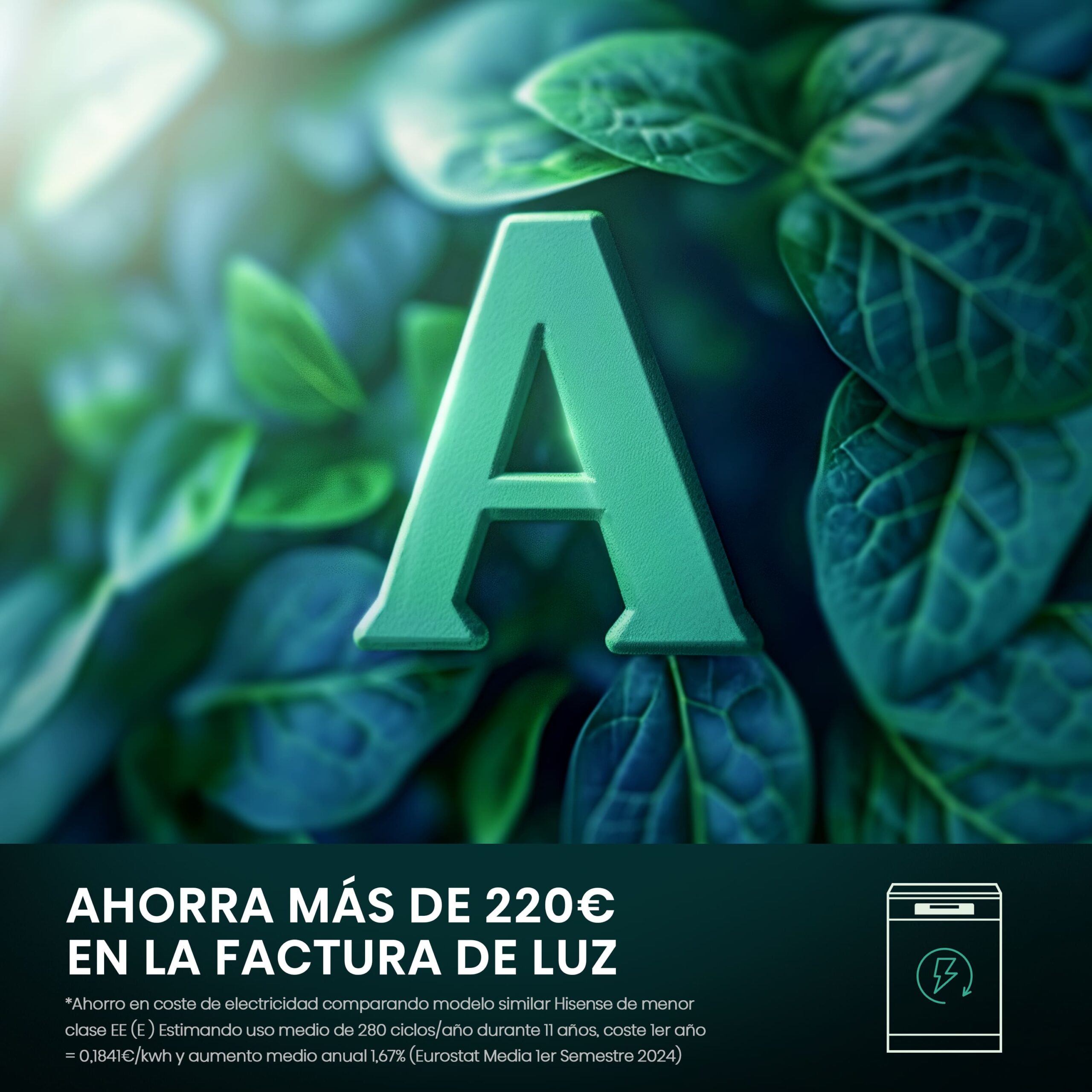 Hisense - HS673A90X – Lavavajillas 60Cm De Libre Instalación, Clase A , Capacidad 16 Serv, Color Inox