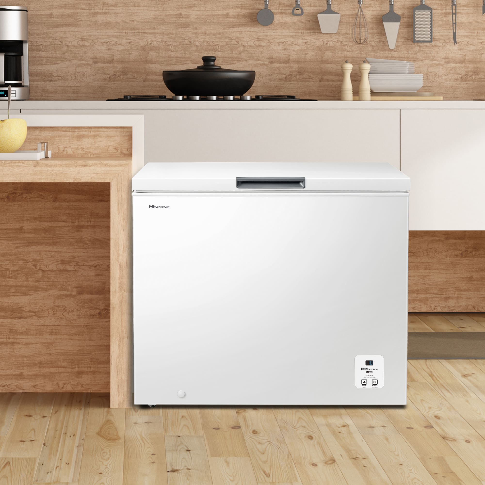 Hisense - FT321D4AWLE – Arcón Congelador, Clase E, 248L, Blanco