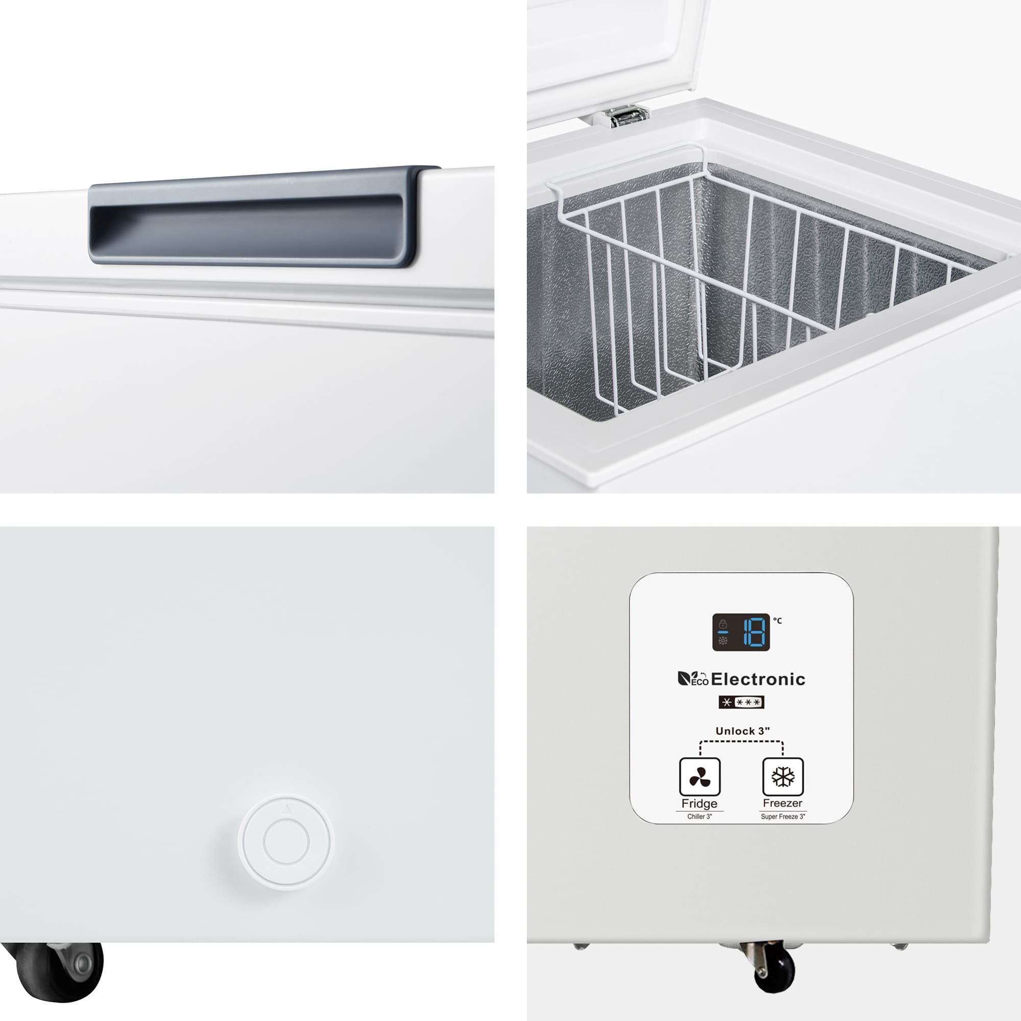 Hisense - FT386D4AWLYE – Arcón Congelador, Clase E, 297L, Blanco