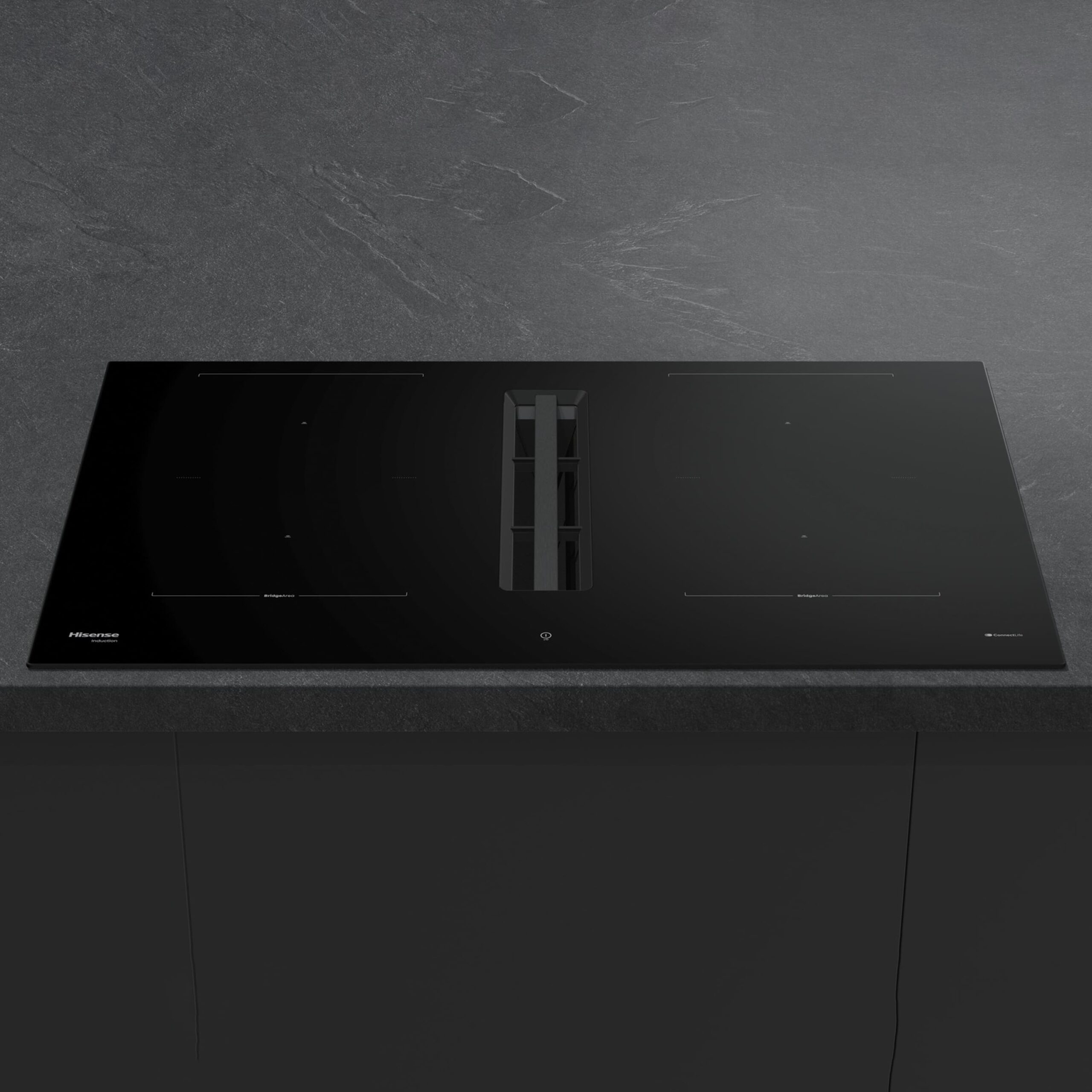 Hisense - HEH8443BSCWF – Placa Flex Con Extraccion De Aire, 4 Zonas, Capacidad 7300W, Color Negro