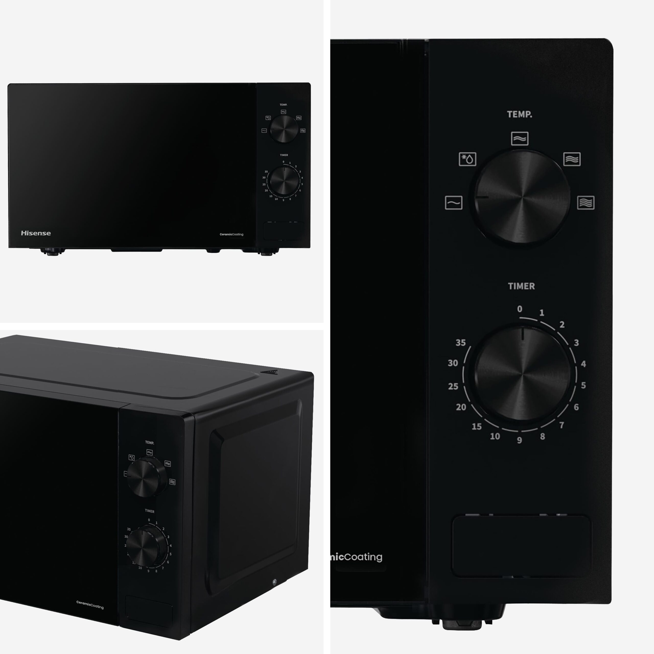 Hisense - H20MOBP1 – Microondas, 20L, Negro