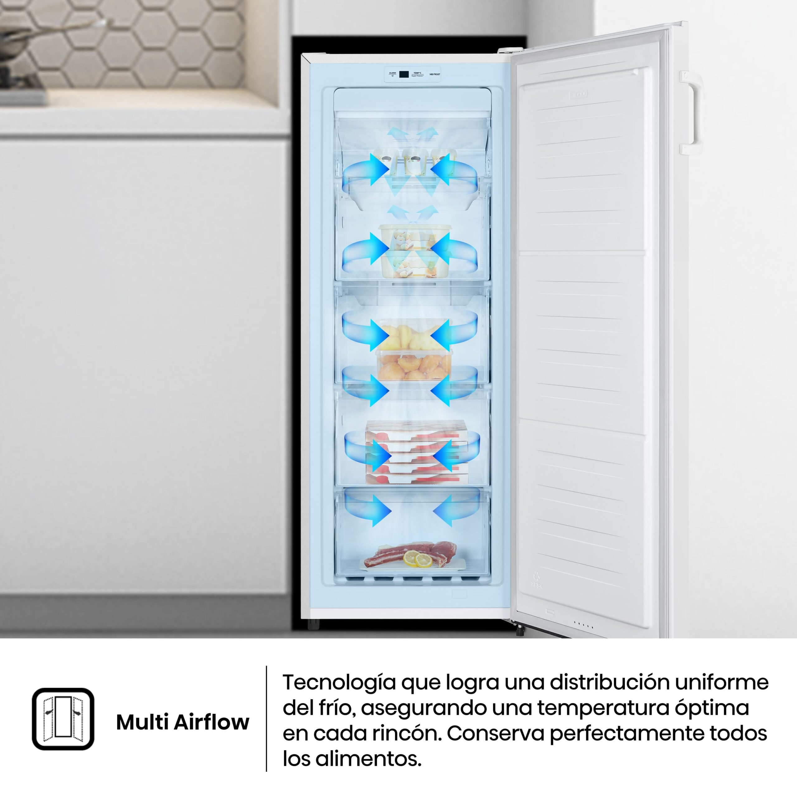 Hisense - FV191N4AW2 – Congelador 1 Puerta, Clase E, 155L, Blanco