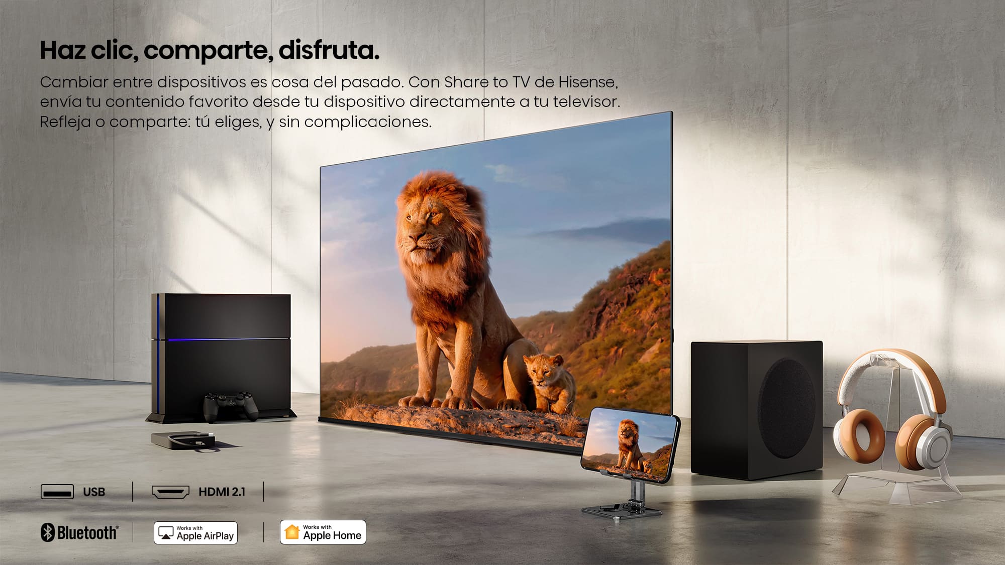 Haz clic, comparte, disfruta.