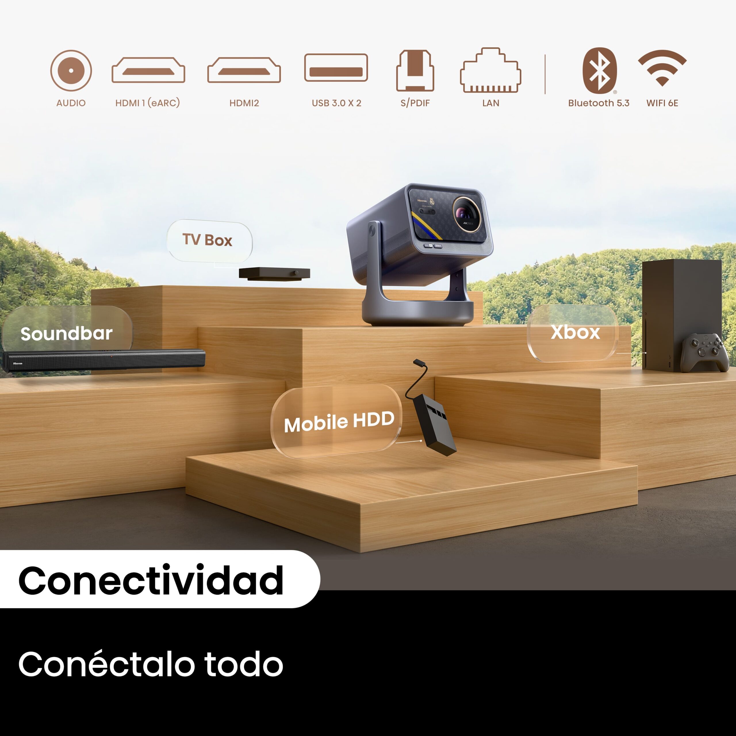 Hisense - Mini Proyector Láser C2 | Real Madrid