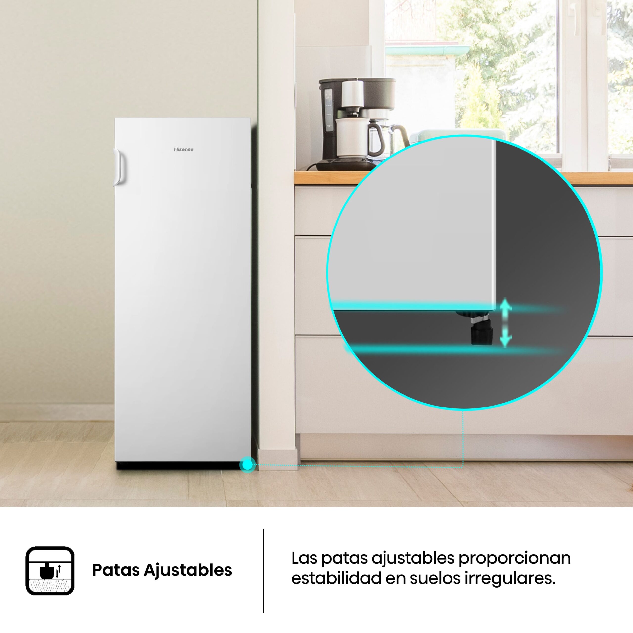 Hisense - FV191N4AW2 – Congelador 1 Puerta, Clase E, 155L, Blanco