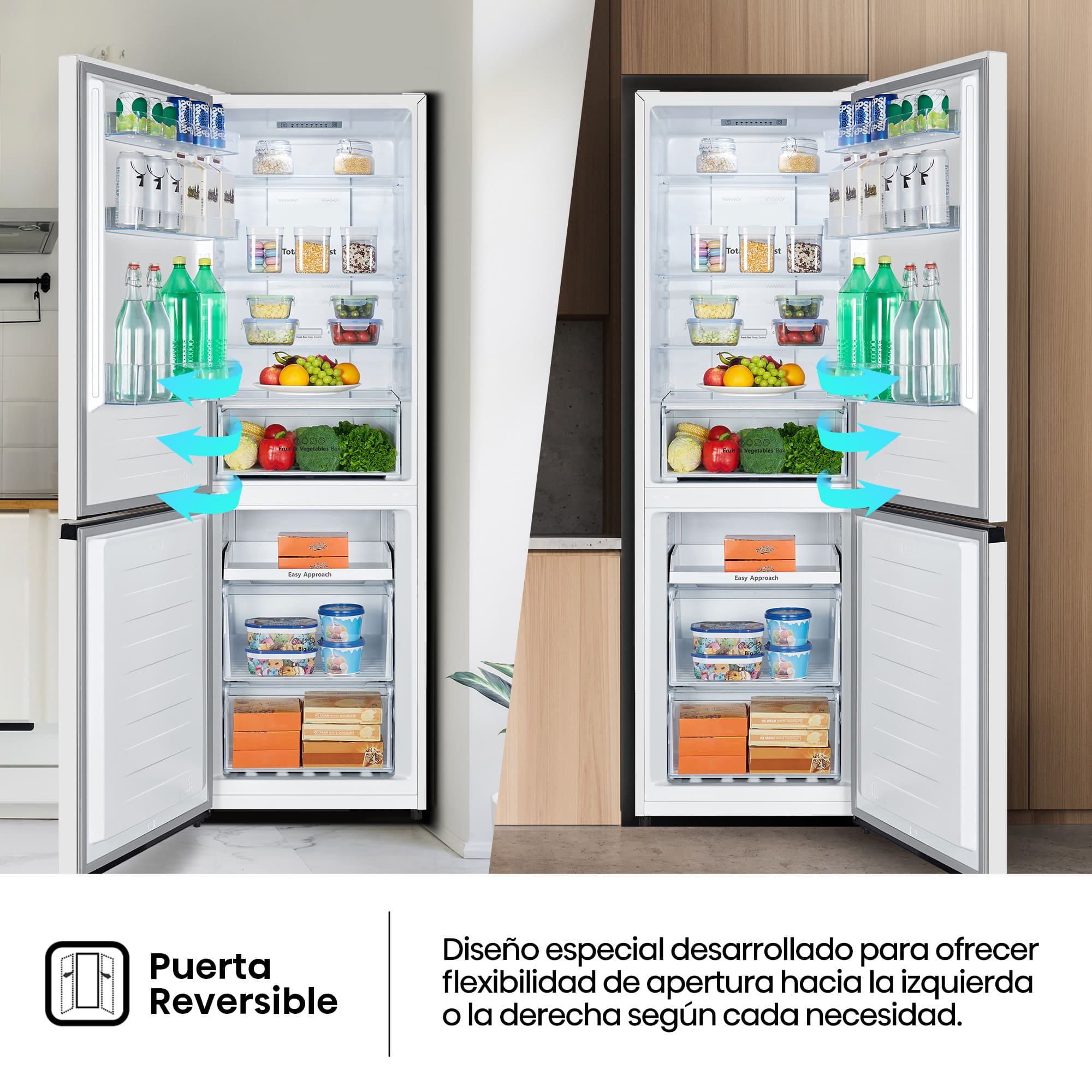 Hisense - RB390N4AWE1 – Combi 2 Puertas De Libre Instalación, Clase E , Capacidad 304L, Color Blanco