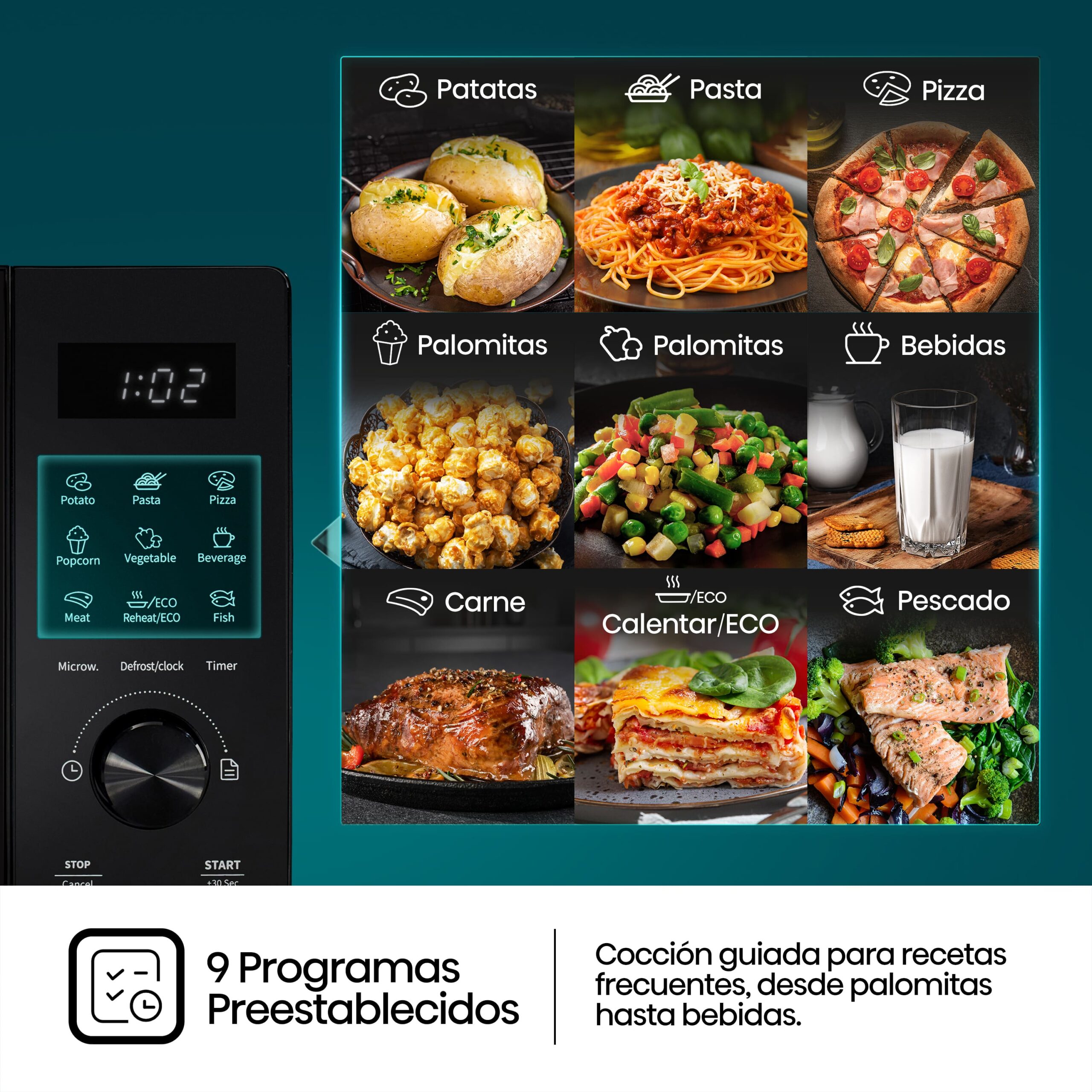 Hisense - H23MOBSD1H – Microondas, 23L, Negro