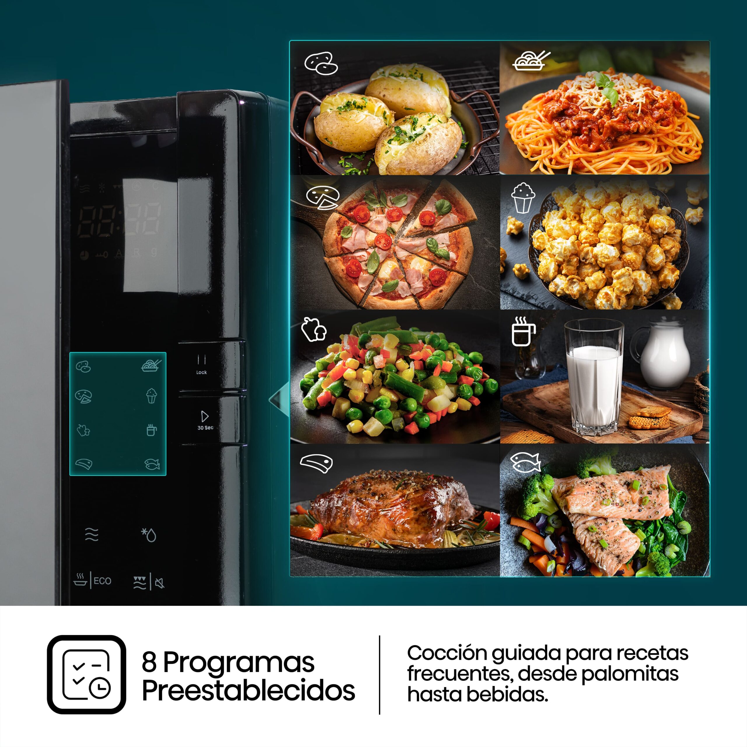 Hisense - H25MOBS4HGI – Microondas Con Grill, Capacidad 25L, Color Negro