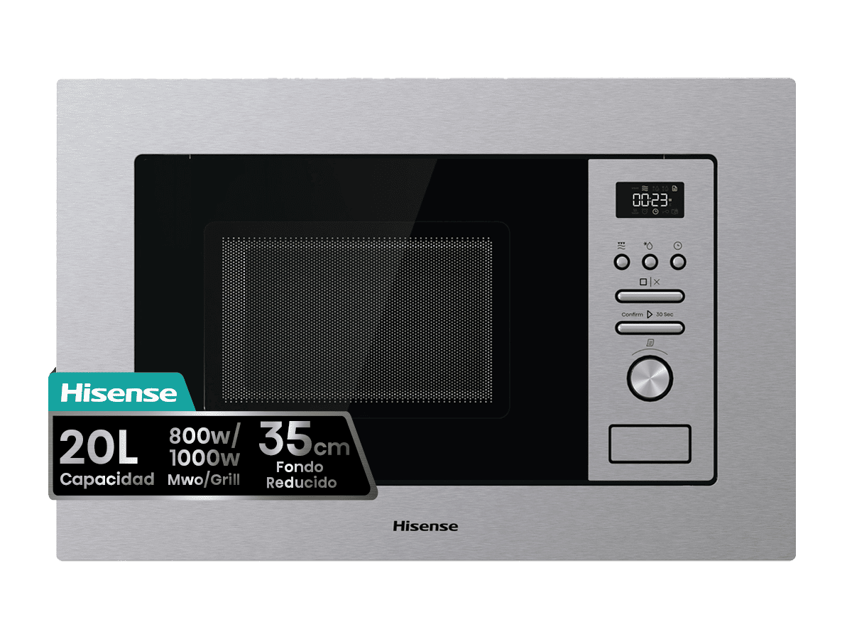 BIM320G41X - Microondas de Integración, Capacidad 20L, Color Inox