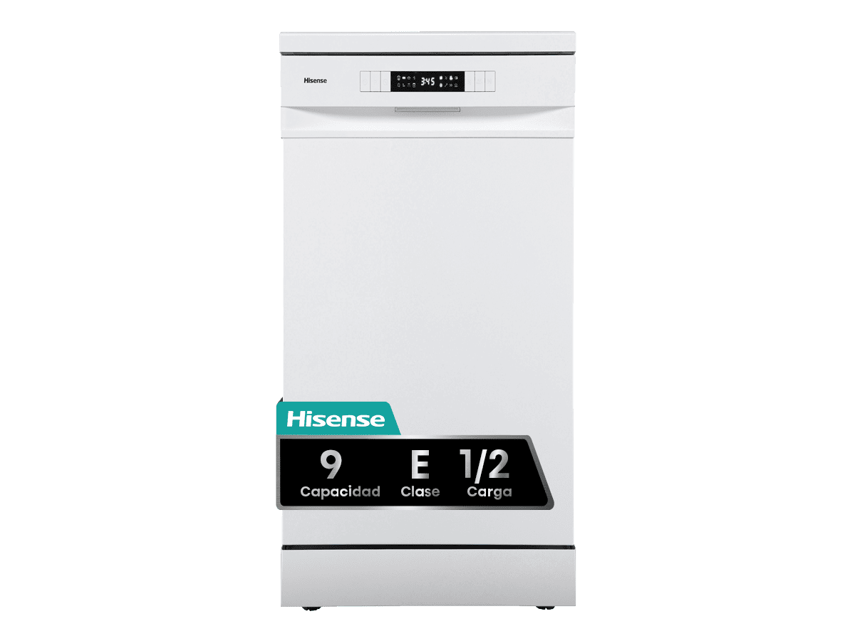 HS522E10W - Lavavajillas 45cm , Libre Instalación, Clase E , 9