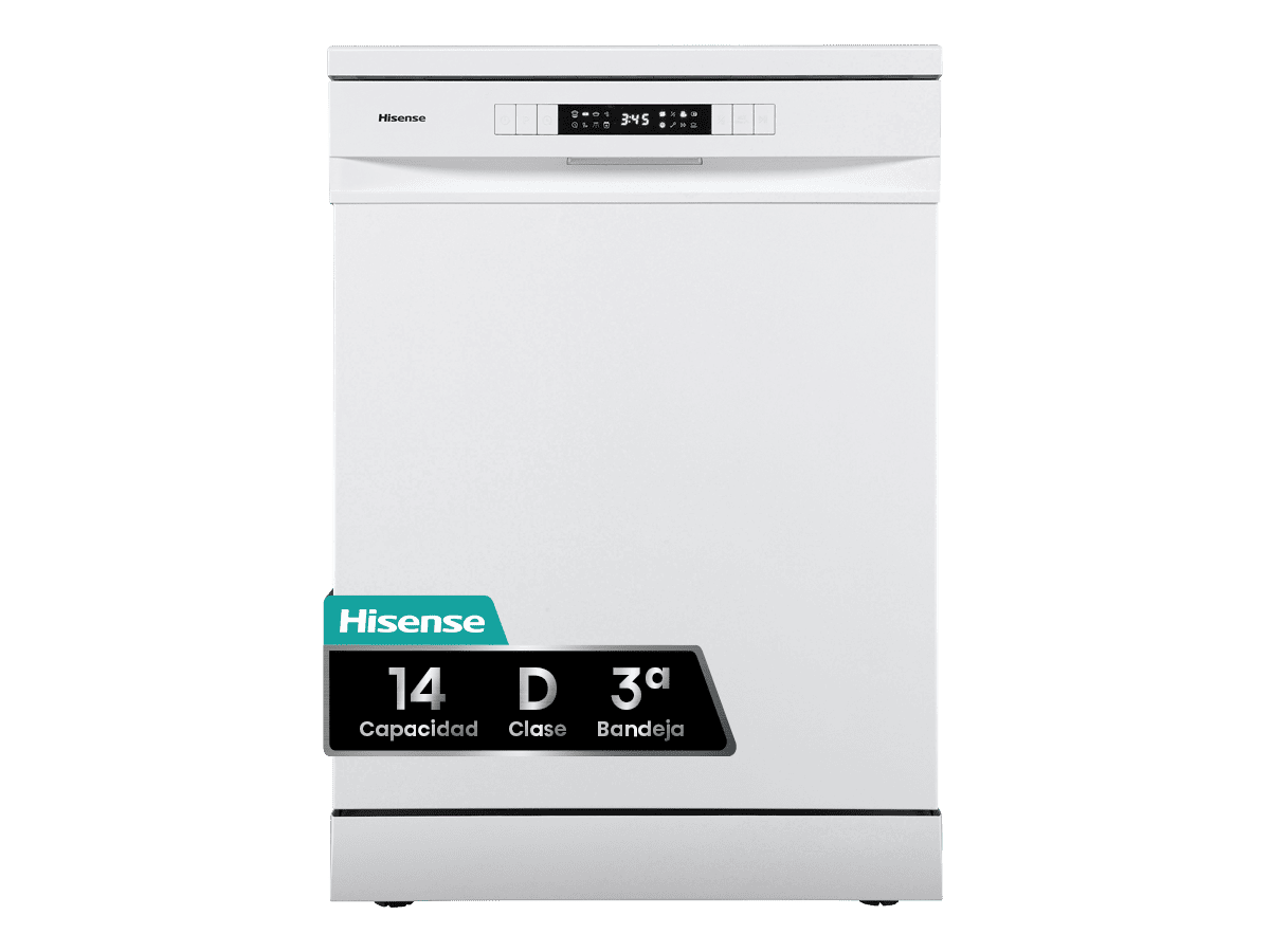 HS623D10W - Lavavajillas 60cm, Libre Instalación, Clase D, 14, Blanco
