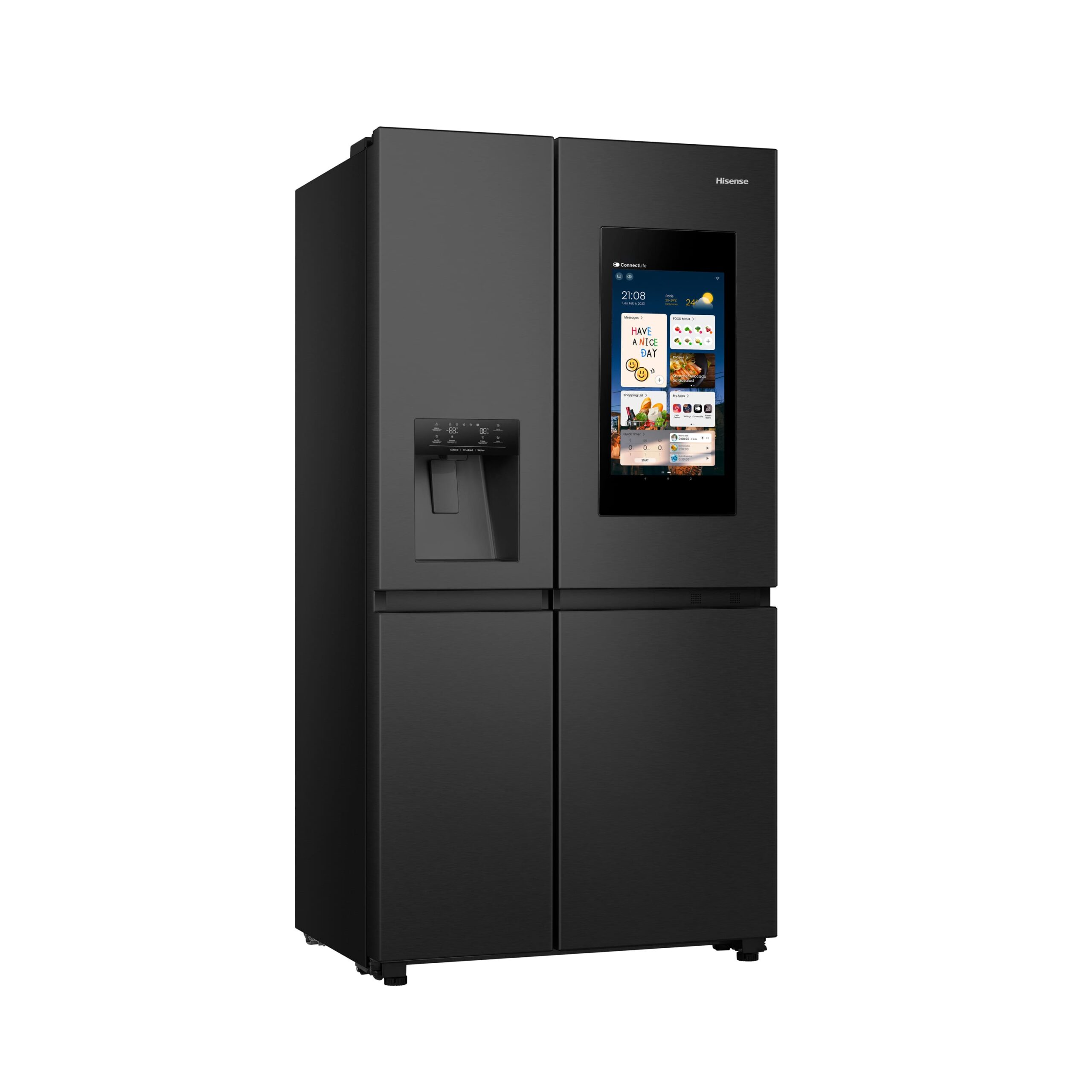 Hisense - RS9P628GPFE – Americano Side By Side De Libre Instalación, Clase E, Capacidad 614L, Color Negro