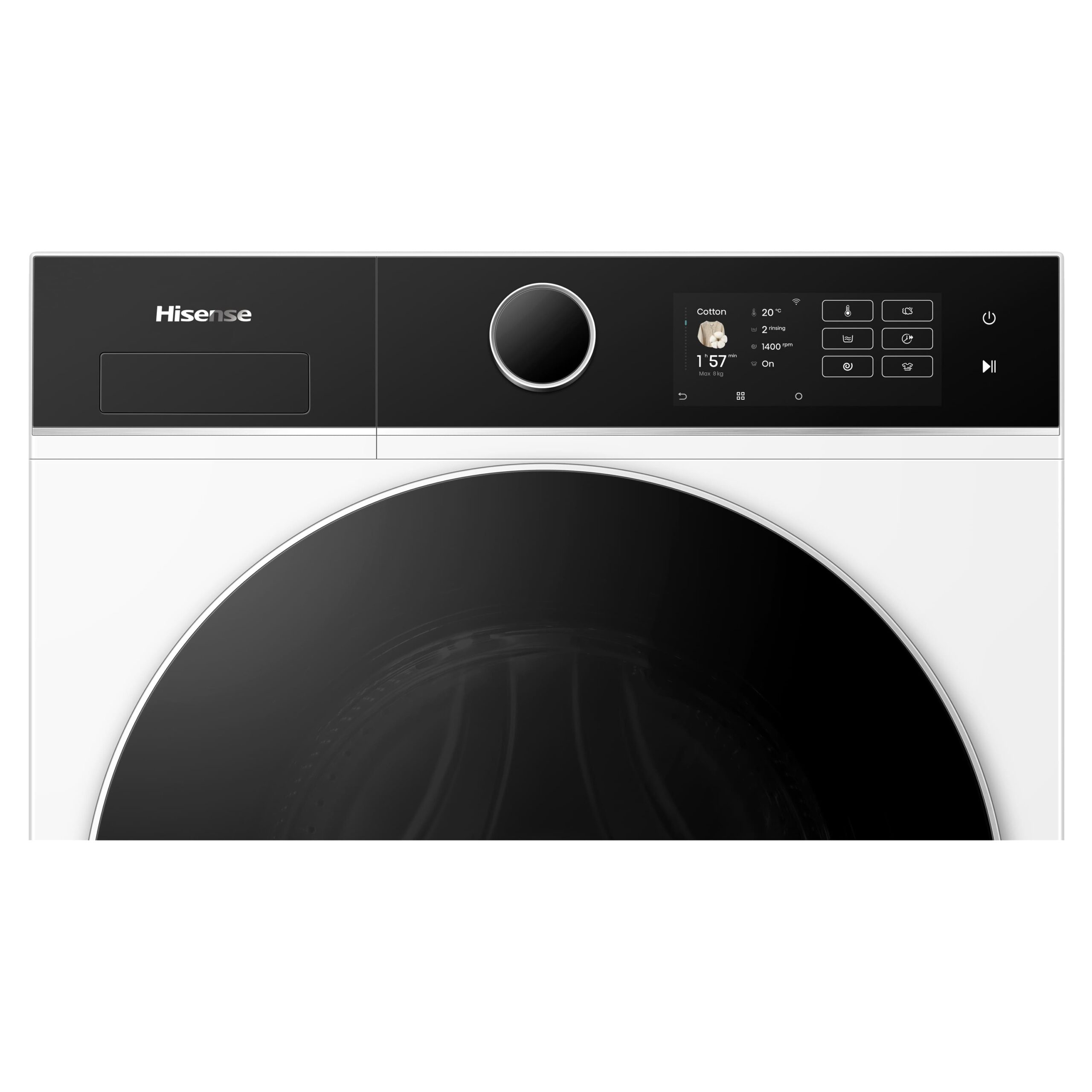 Hisense - WF5I8043BWF – Lavadora De Libre Instalación, A-30%  (ECO 40-60ºC), 8 kg , 1400 rpm, Blanco