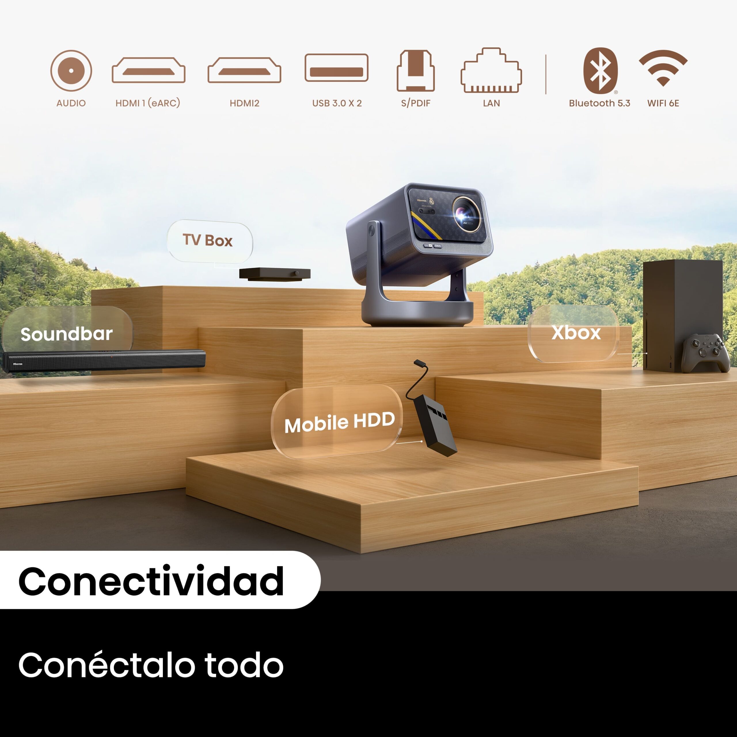 Hisense - Mini Proyector Láser C2 | Real Madrid
