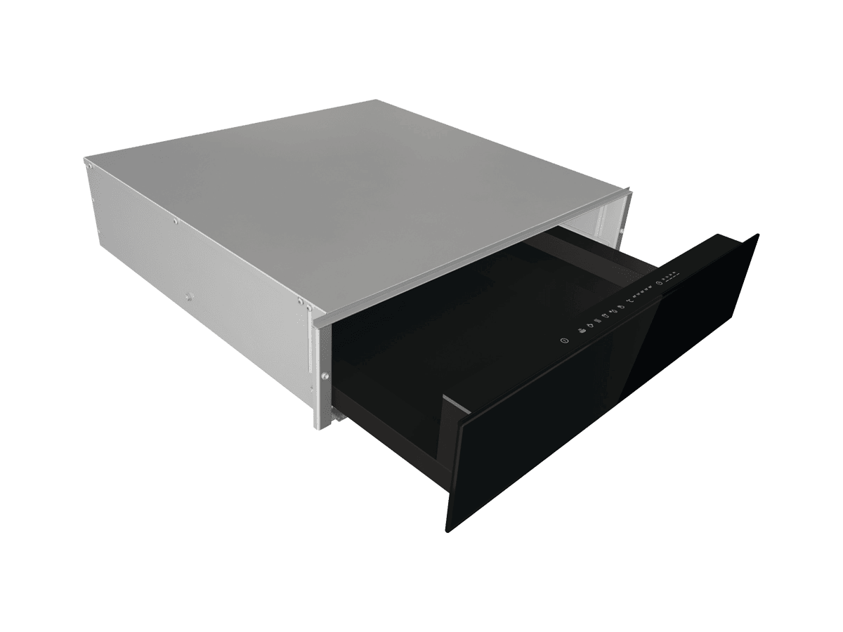 WDH14BG - Cajón Calientaplatos De Integración, Capacidad 6 personas, Color Cristal Negro