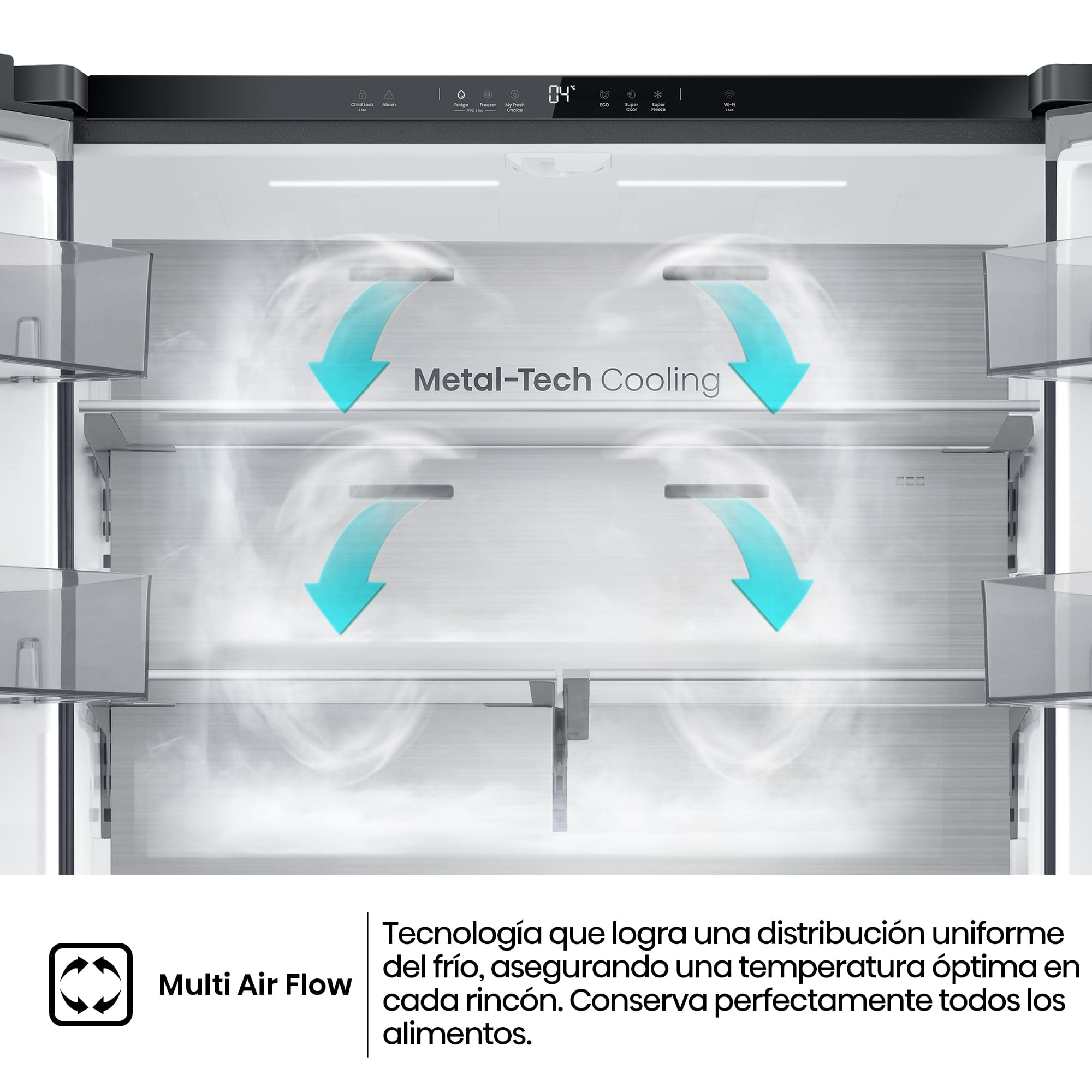 Hisense - RQ5P640SSSD – Americano 4 Puertas De Libre Instalación, Clase D, Capacidad 647L, Color Inox